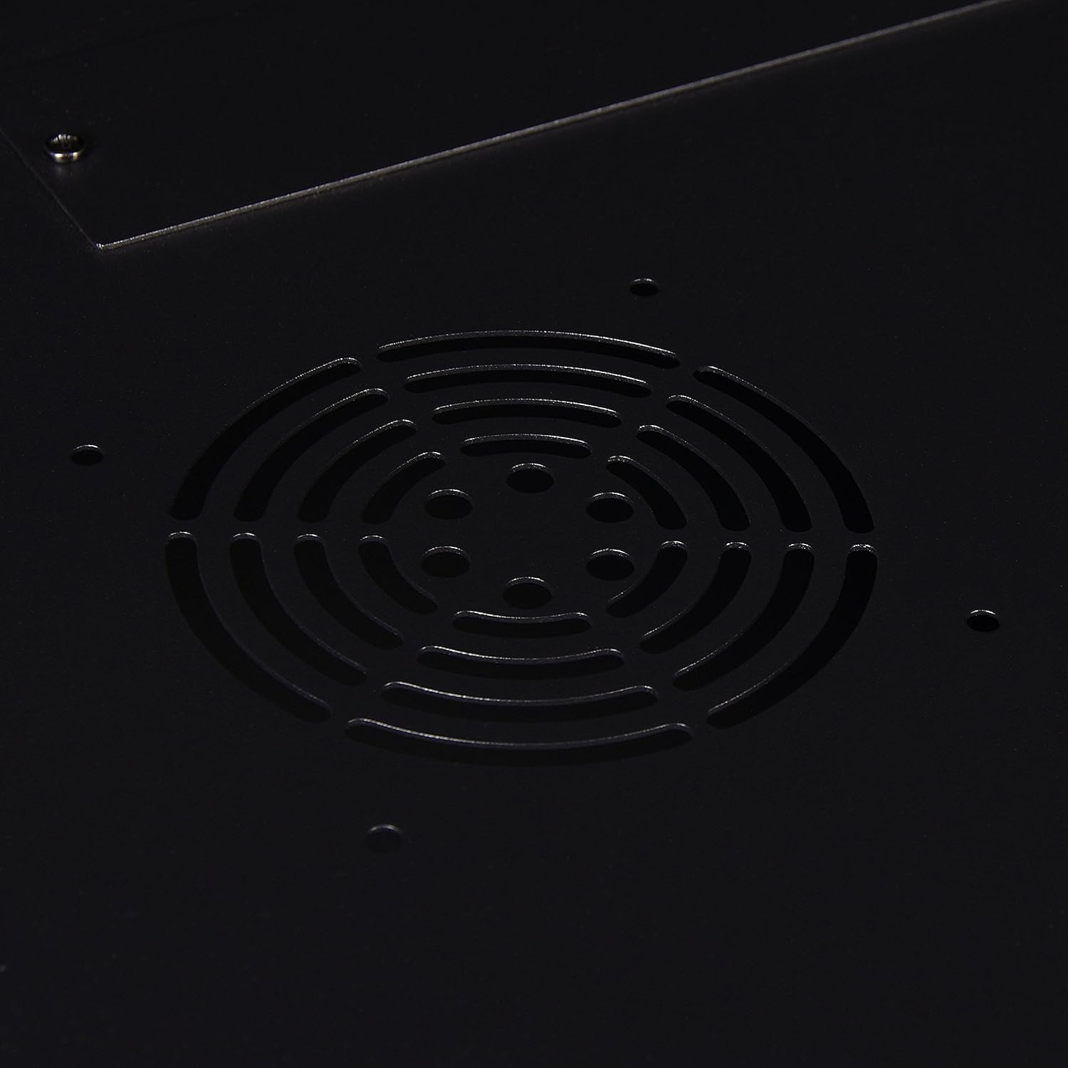 Fan vent on the top panel of the server rack