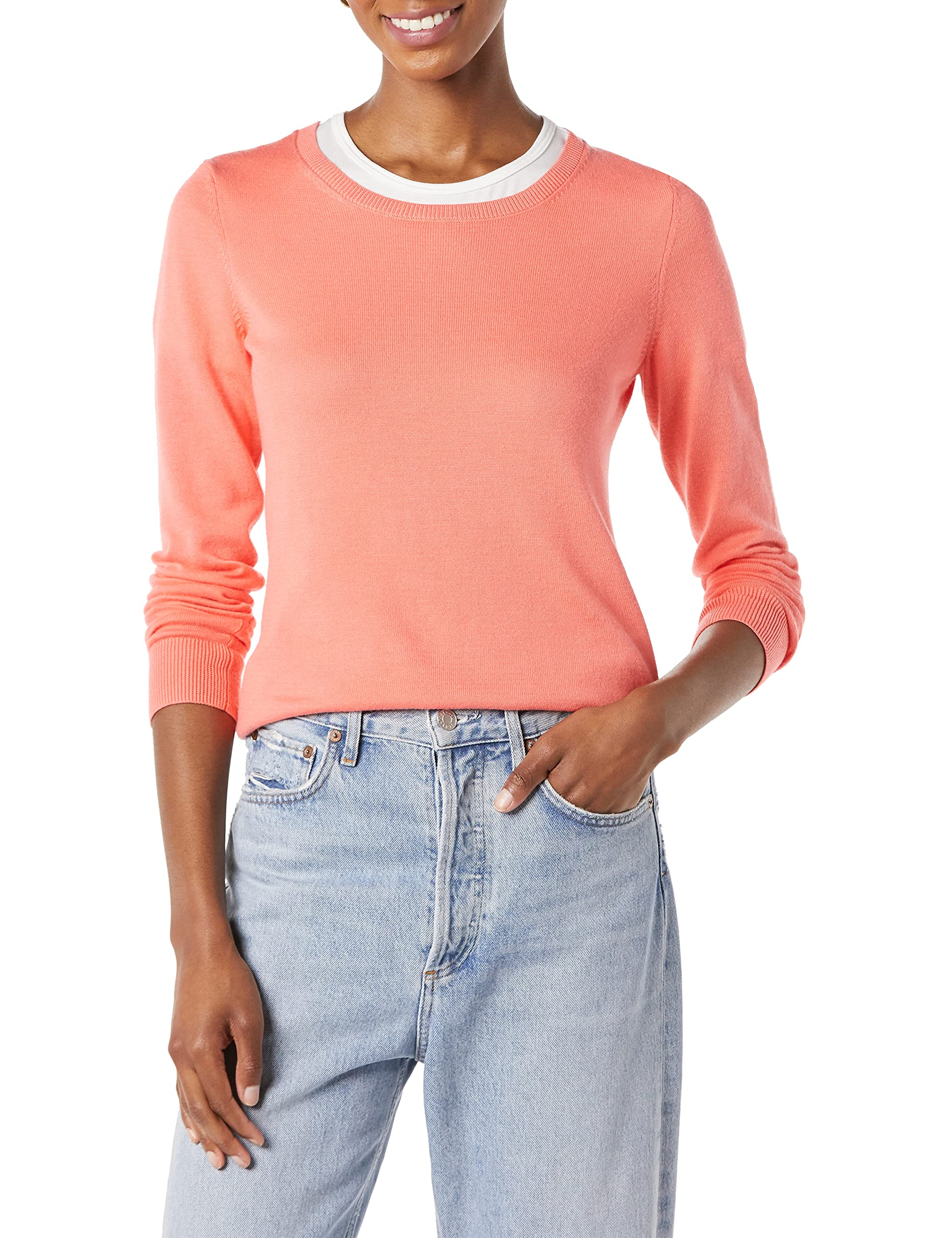 Amazon EssentialsWomen's Long-Sleeve Lightweight Crewneck Sweater (Available in Plus Size)