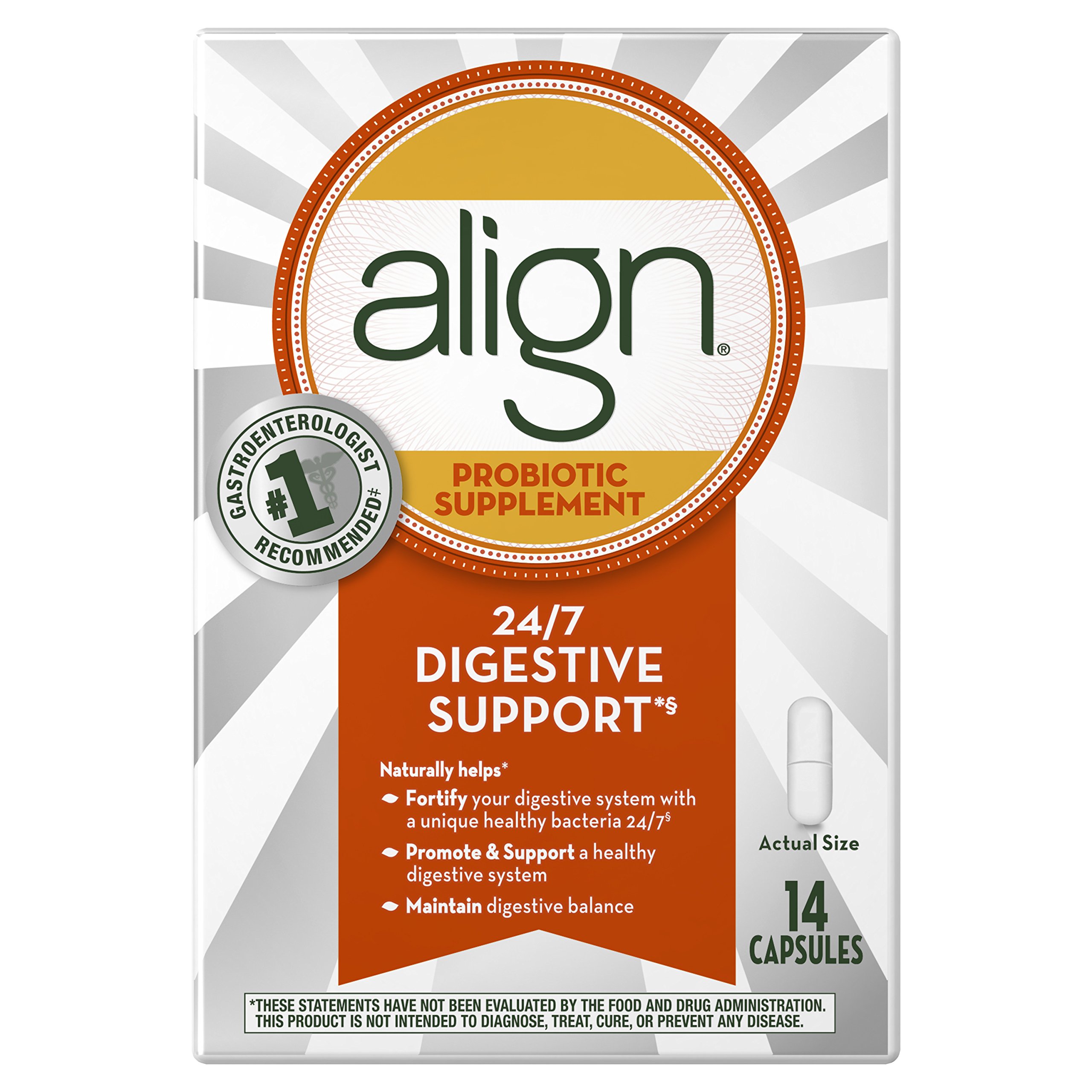 AlignDaily Probiotic Supplement, Probiotics Supplement, 14 Capsules