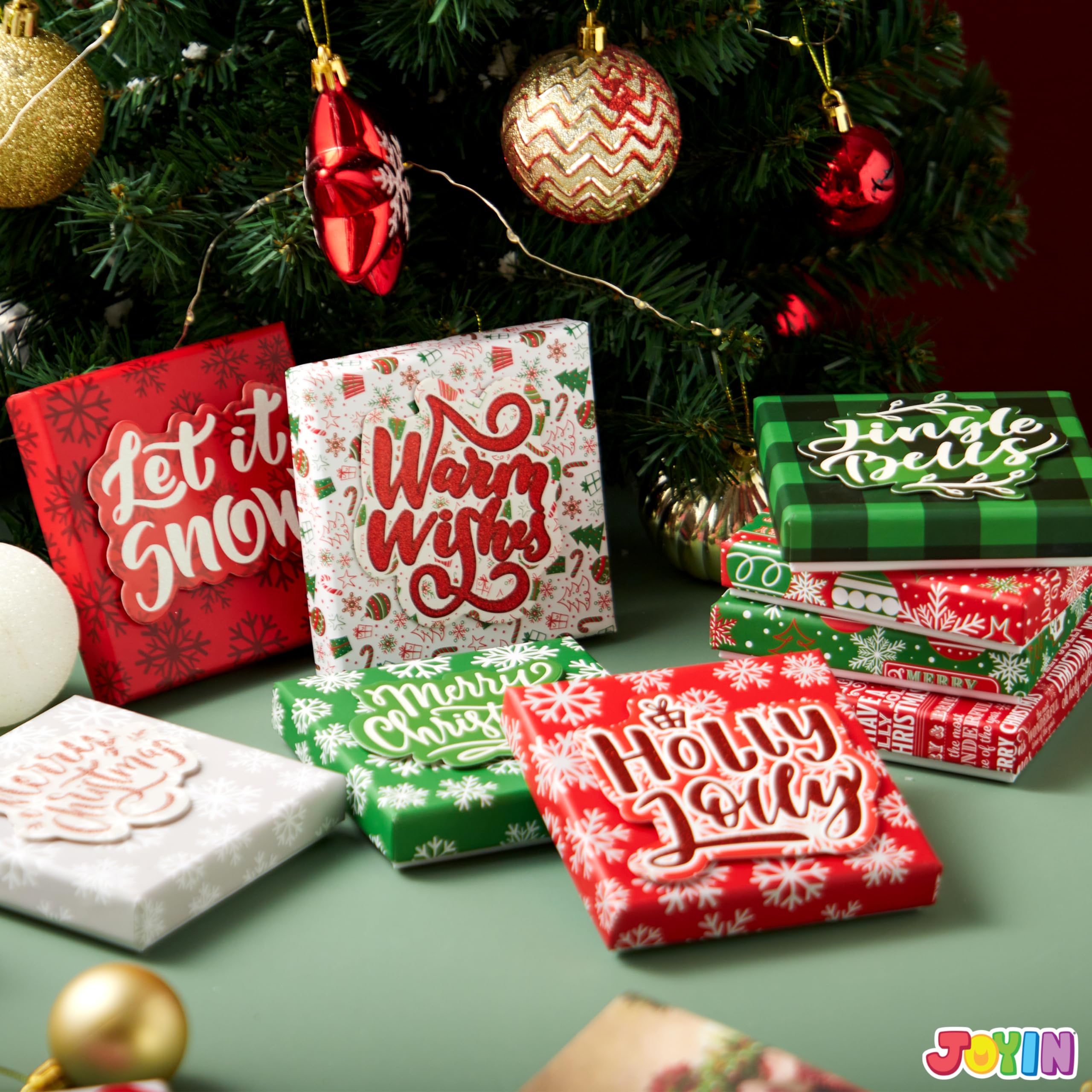 JOYIN 9 PCS Weihnachten Kartenhalter Geschenk-Boxen, quadratische Geschenkkarte Boxen für Urlaub, Cash-Halter Geschenk-Boxen, Weihnachten Süßigkeiten Geschenkpapier, Geschenk Extra-Special