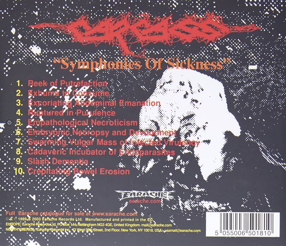 洋楽 Carcass Symphonies Of Sickness LP Carcass - Symphonies Of Sickness[LP] - Amazon.com Music