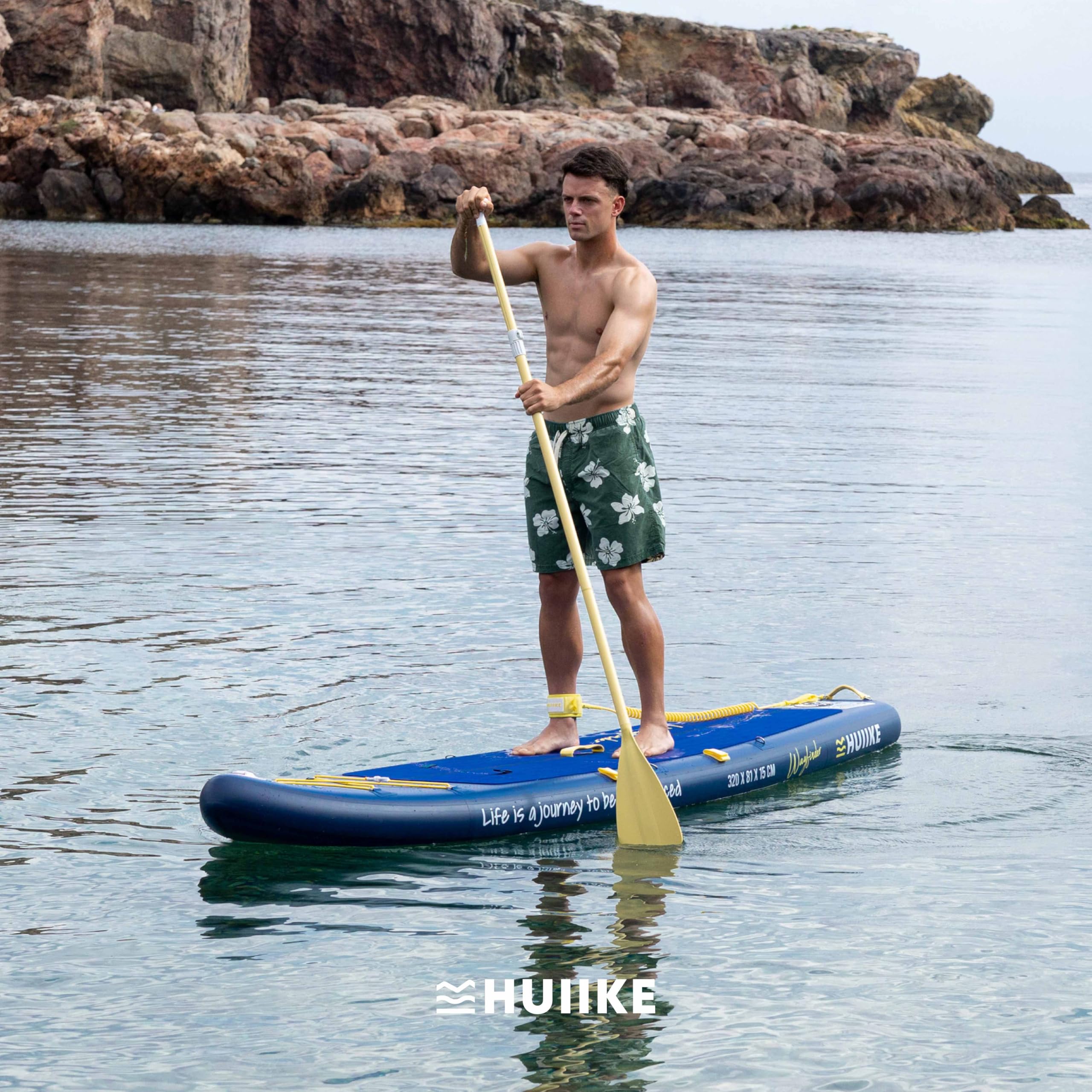 HUIIKE Tavola Sup Gonfiabile Adulti Touring con Accessori Inclusi, Pagaia, Pinna, Leash, Pompa e Zaino. Stand Up Paddle Board di Grande Stabilità e Resistenza. Convertibile in Kayak