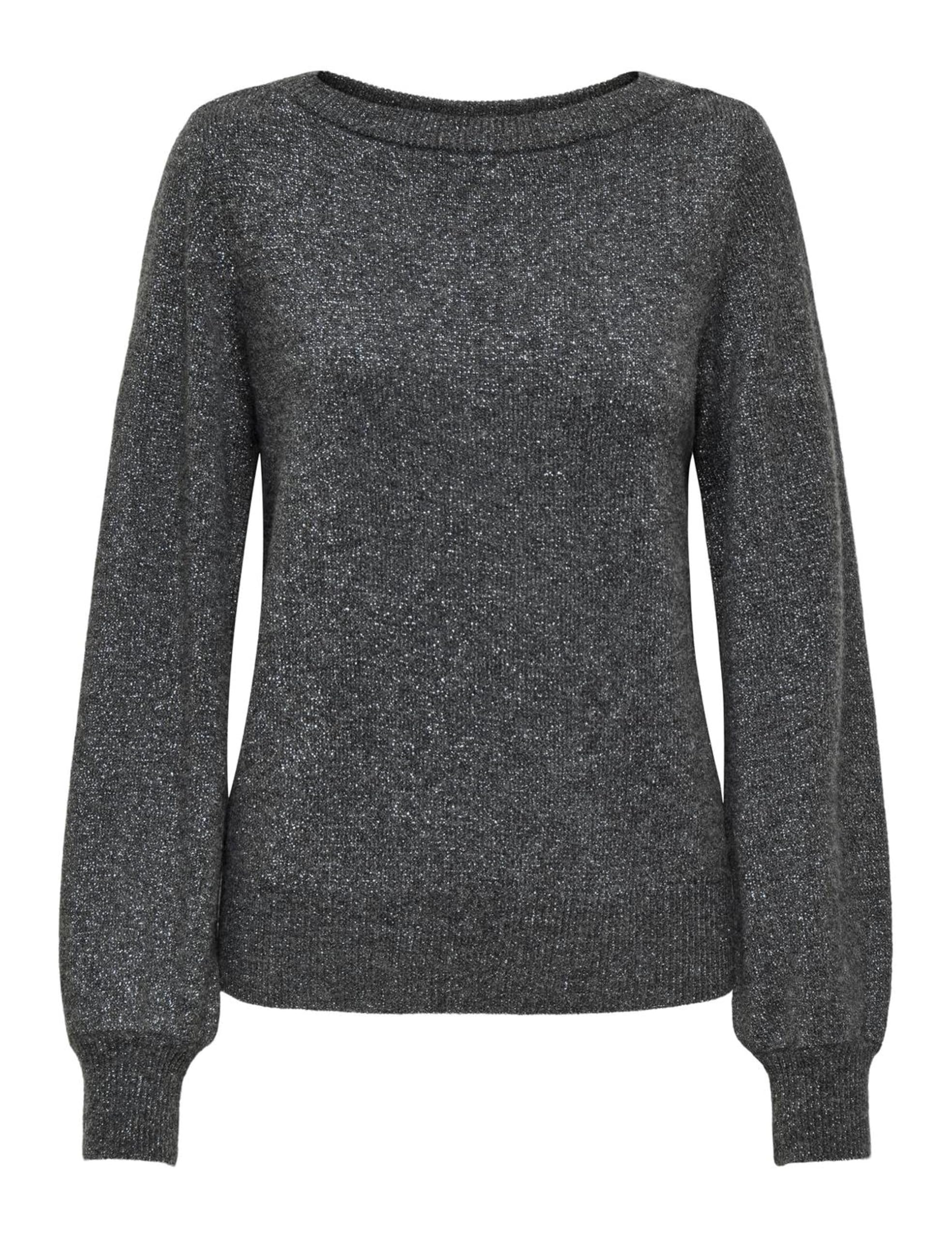 JDY Jdyrue Glitter L/s Women's Jumper Grey KNT Noos 15330648-DGM, gray, XS