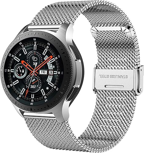 Anrir - Pulsera de acero inoxidable para Samsung Galaxy Watch 3 de 1.772in, correa de 1.811in, 0.866in de liberación rápida para Samsung Galaxy
