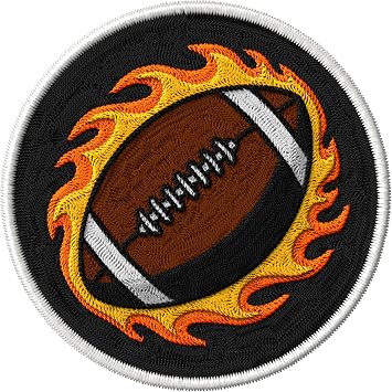 American Football Patch for Clothes Gridiron Touchdown Quarterback Helmet Embroidered Iron on Patch for Backpack Jacket - Fabric Sports Patches for Clothes Souvenirs & Gifts ID45095