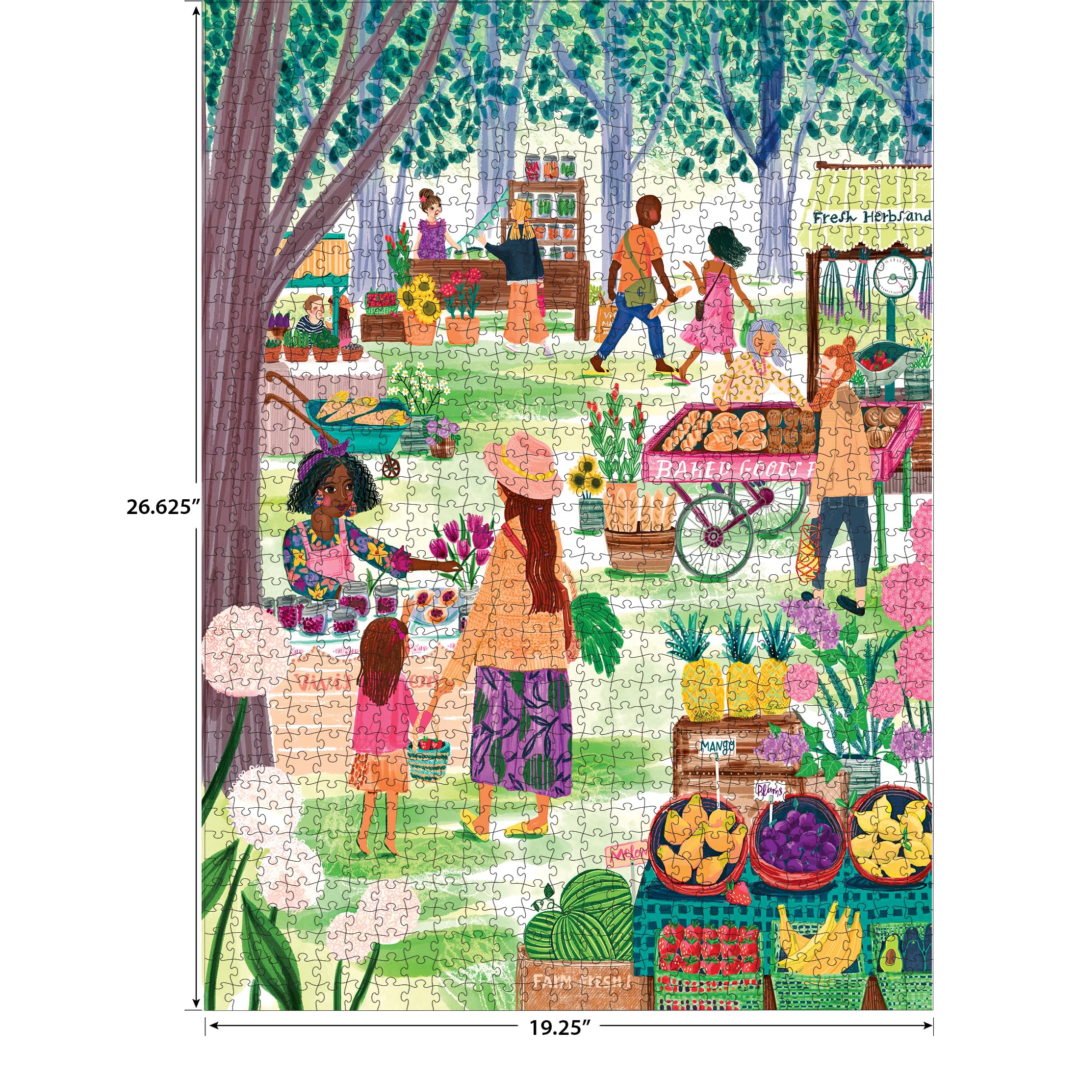 Amazon.com: RoseArt - Soft Touch - Farmer's Market - 1000 Piece