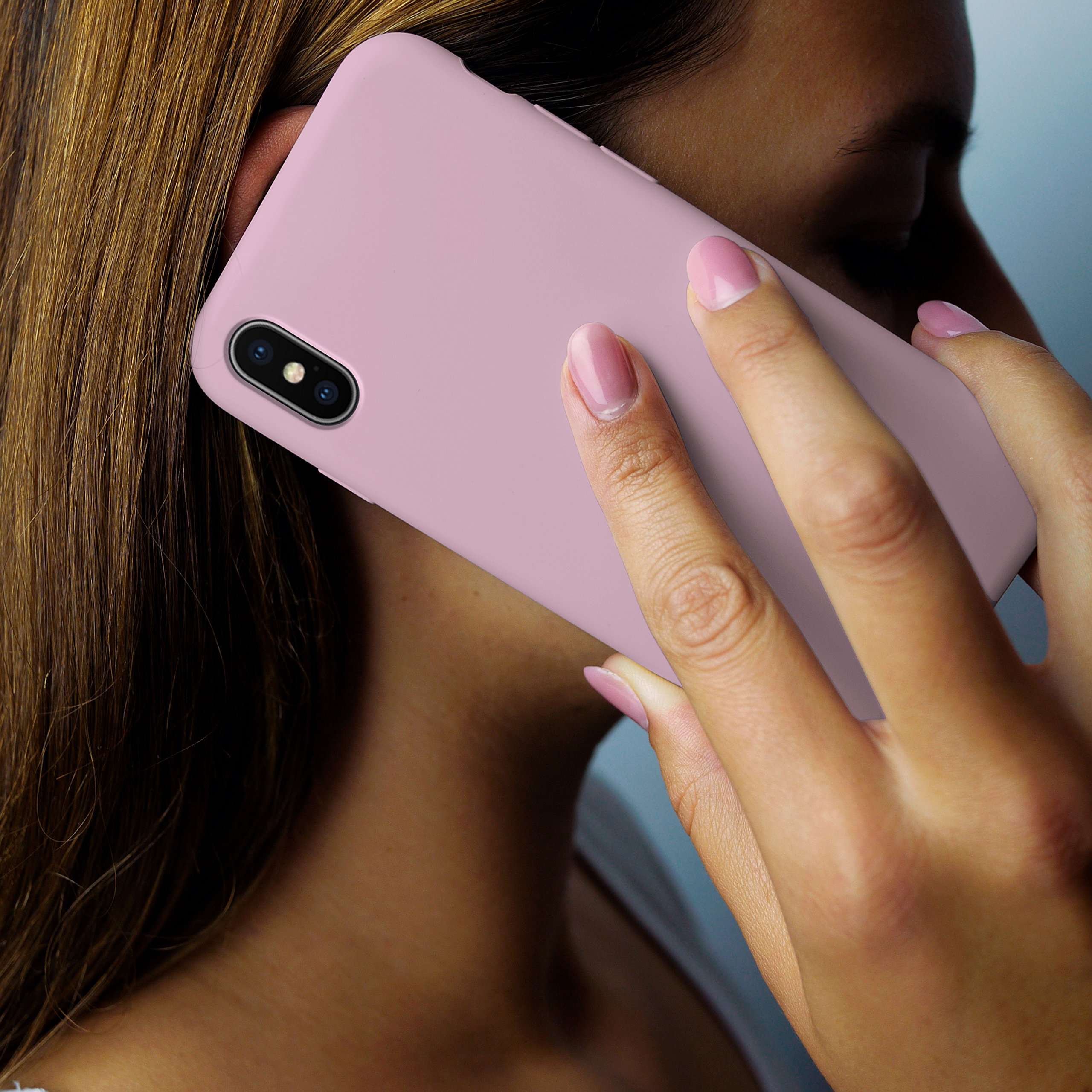 MyGadget IPhone XS Max Hülle - Gummiert Slim Case In Pastell Rosa
