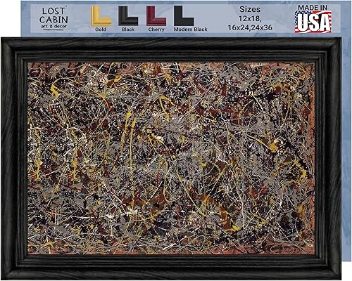 Número 5 1948 de Jackson Pollock - Lienzo enmarcado para decoración de pared, lienzos y pósteres de reproducción de pintura fina Impresión de
