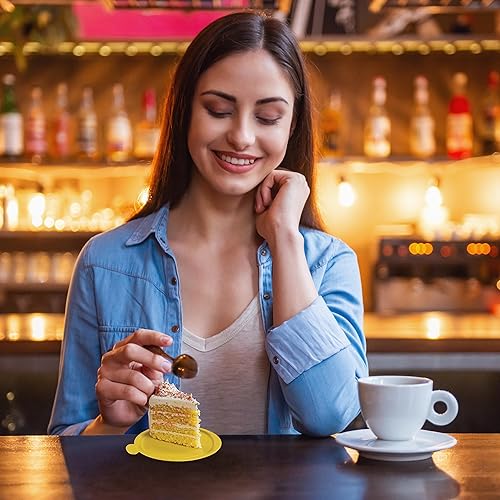 Miniatura 5 de Mini tableros redondos para tartas a granel, 100 unidades, 3.5 pulgadas, platos base de cartón dorado redondos para servir individualmente