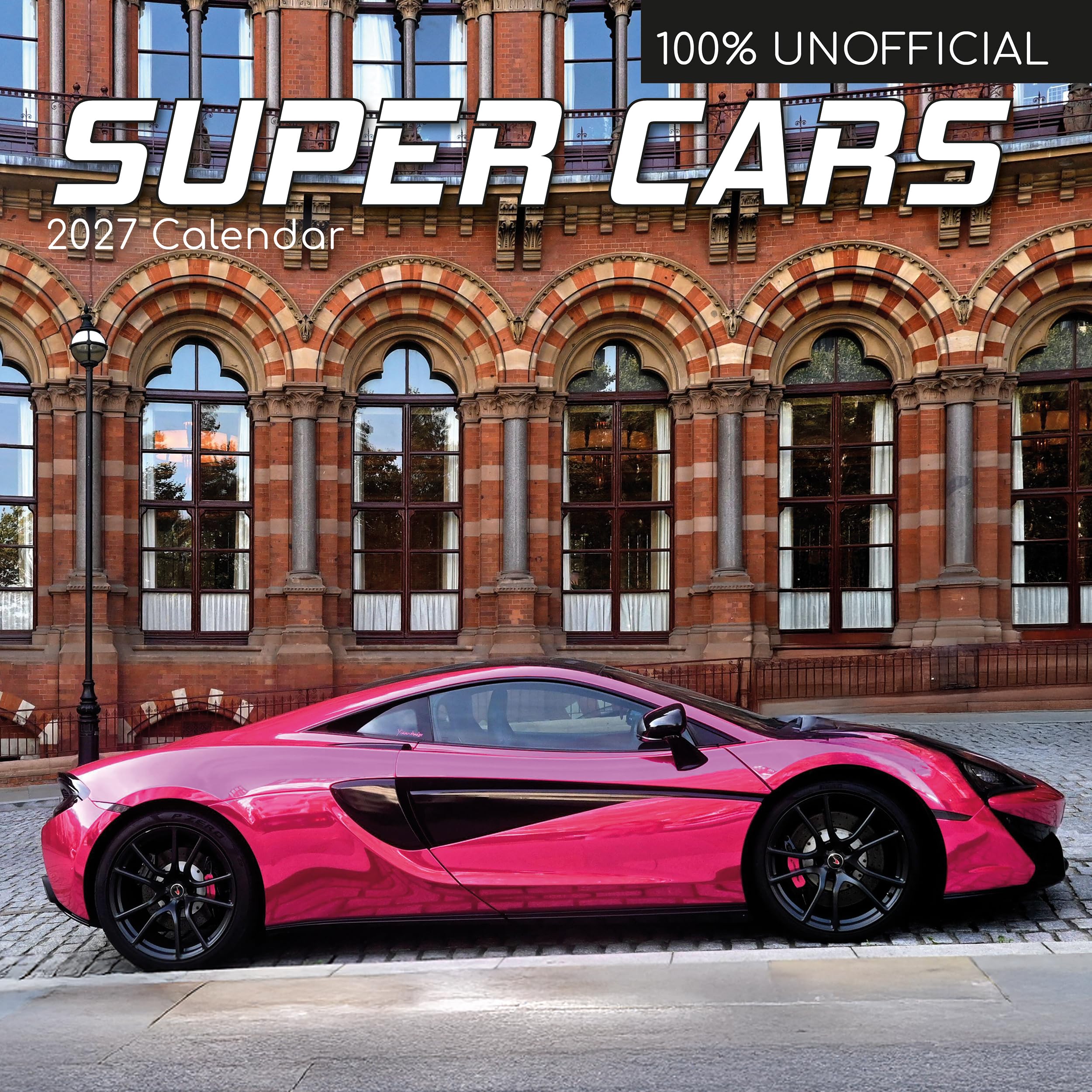 TGSC | Super Cars 2026-2027 Calendar, 16-Month Square Wall Calendar (Sept 2026-Dec 2027), UK Planner with Supercar Photography, Home or Office Organiser | 30 x 30 cm