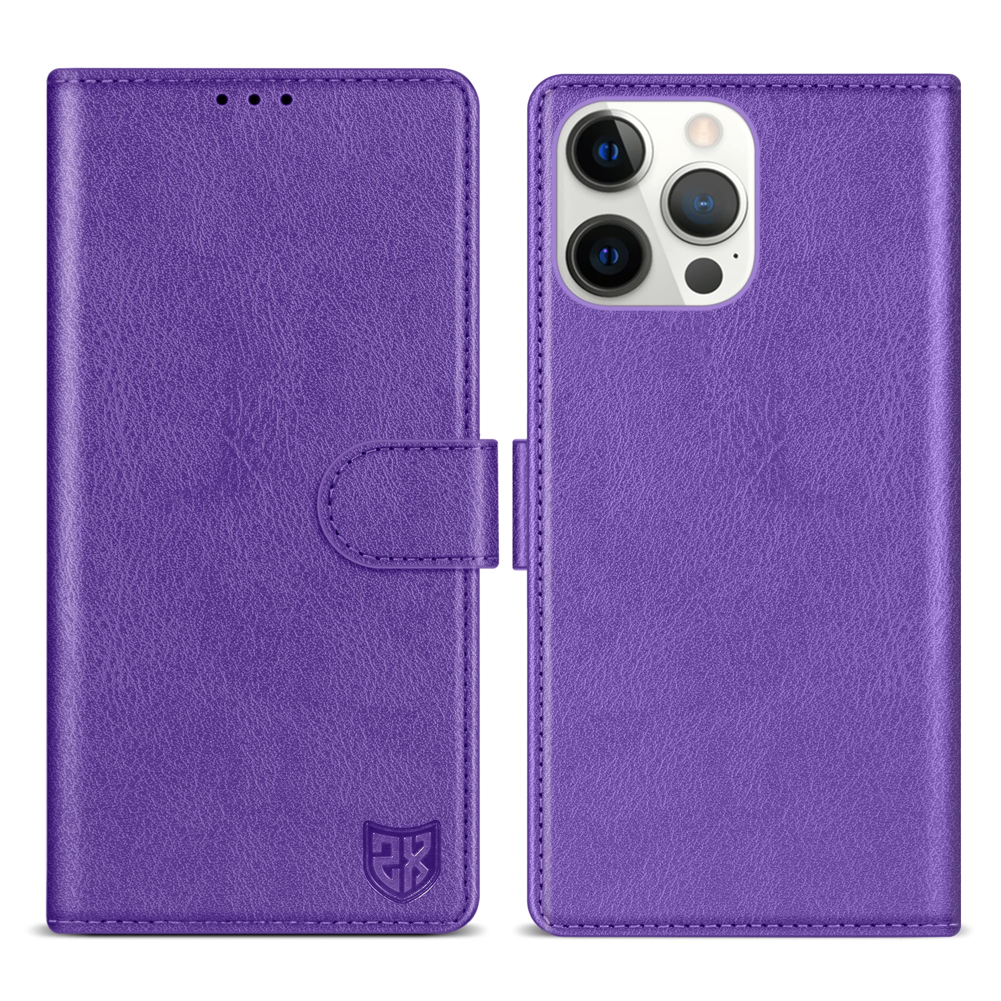 ZZXX for iPhone 14 Pro Max Wallet Case with [RFID Blocking] Card Slot Kickstand Magnetic Closure Leather Flip Fold Protective Phone Case for iPhone 14