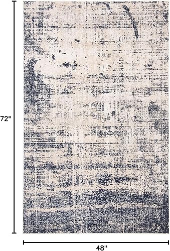 Miniatura 107 de SAFAVIEH Adirondack Collection Tapete de área XL, 12 x 15 pies, color crema y dorado, diseño abstracto moderno, no desprende pelusa y de fácil