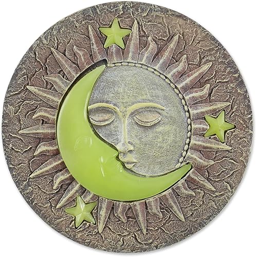 Accent Plus 57073461 Sol y Luna Creciente Stepping Stone, Marrón