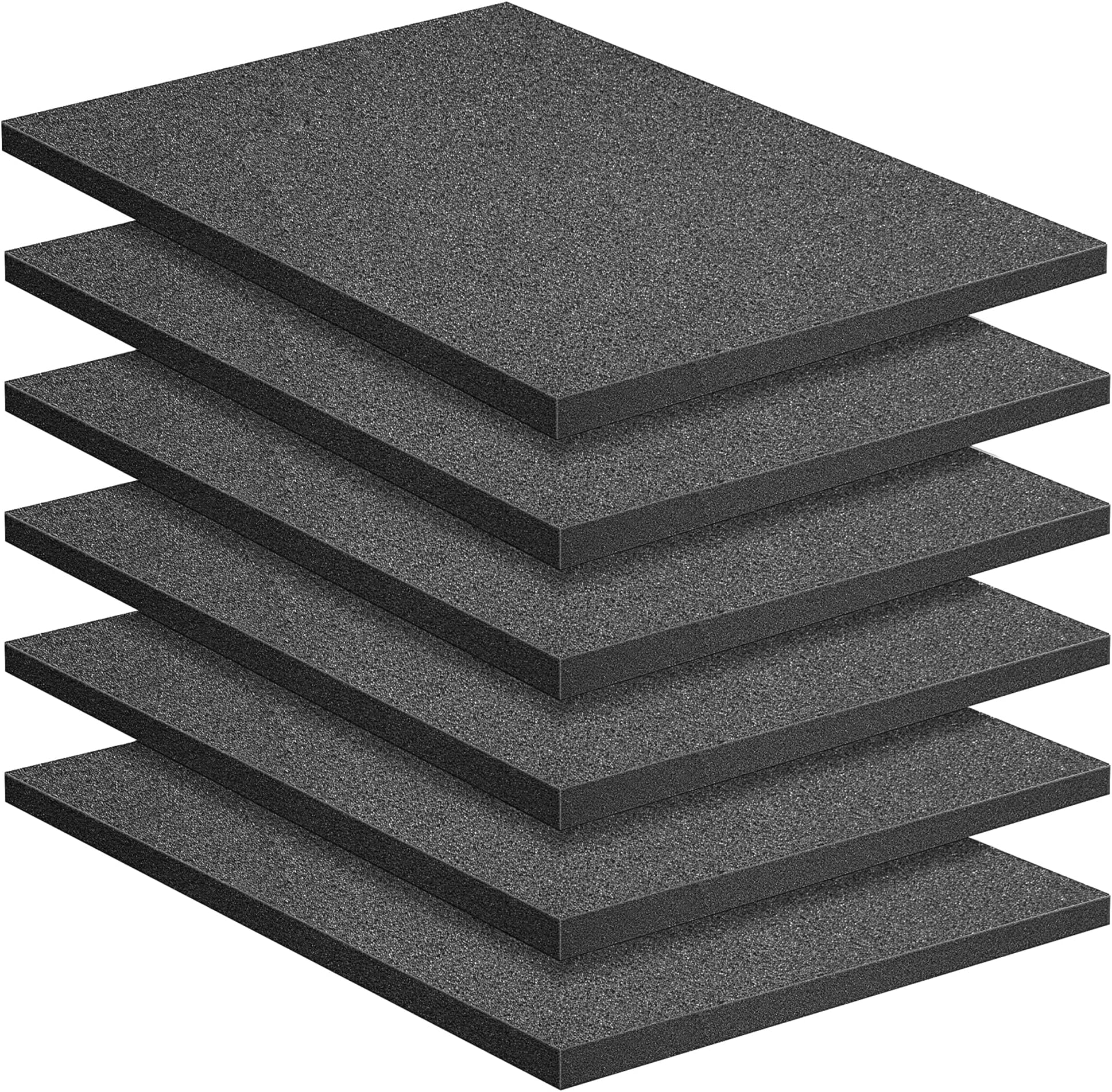 6 Pcs Polyurethane Foam Sheets- 16 x 12 x 1 Inch Tool Box Polyurethane Pads- Cuttable Foam Inserts for Cases Toolbox Camera Storage and Crafts
