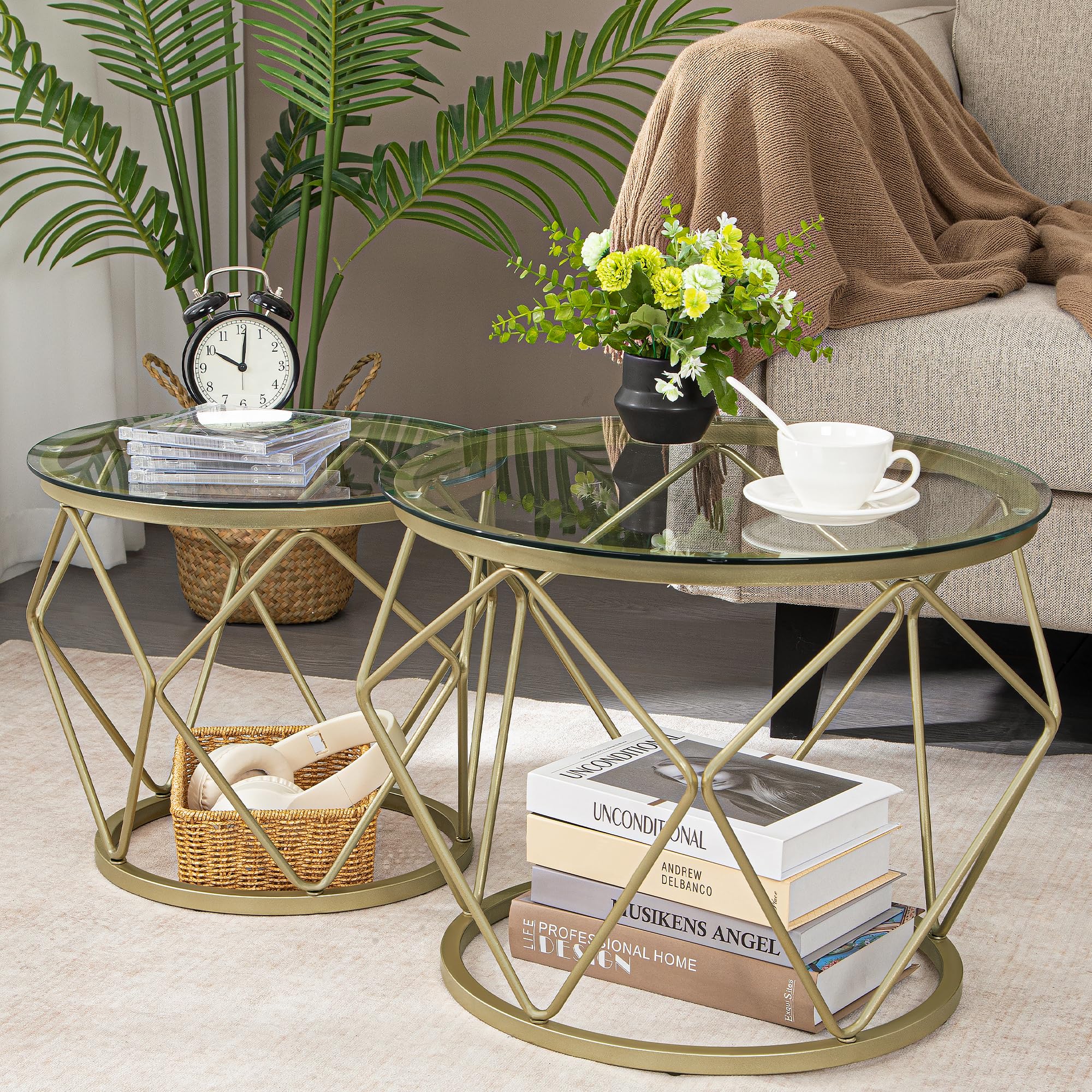 Tavolini Salotto Moderni Set Di Tavolini Da Caffè Rotondi