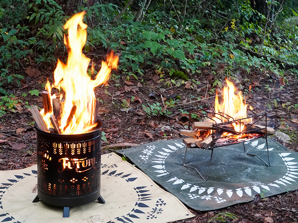 Amazon.co.jp: FUTUREFOX ナバホソロⅡ 焚き火台 ソロ 鉄製 ナバホ柄