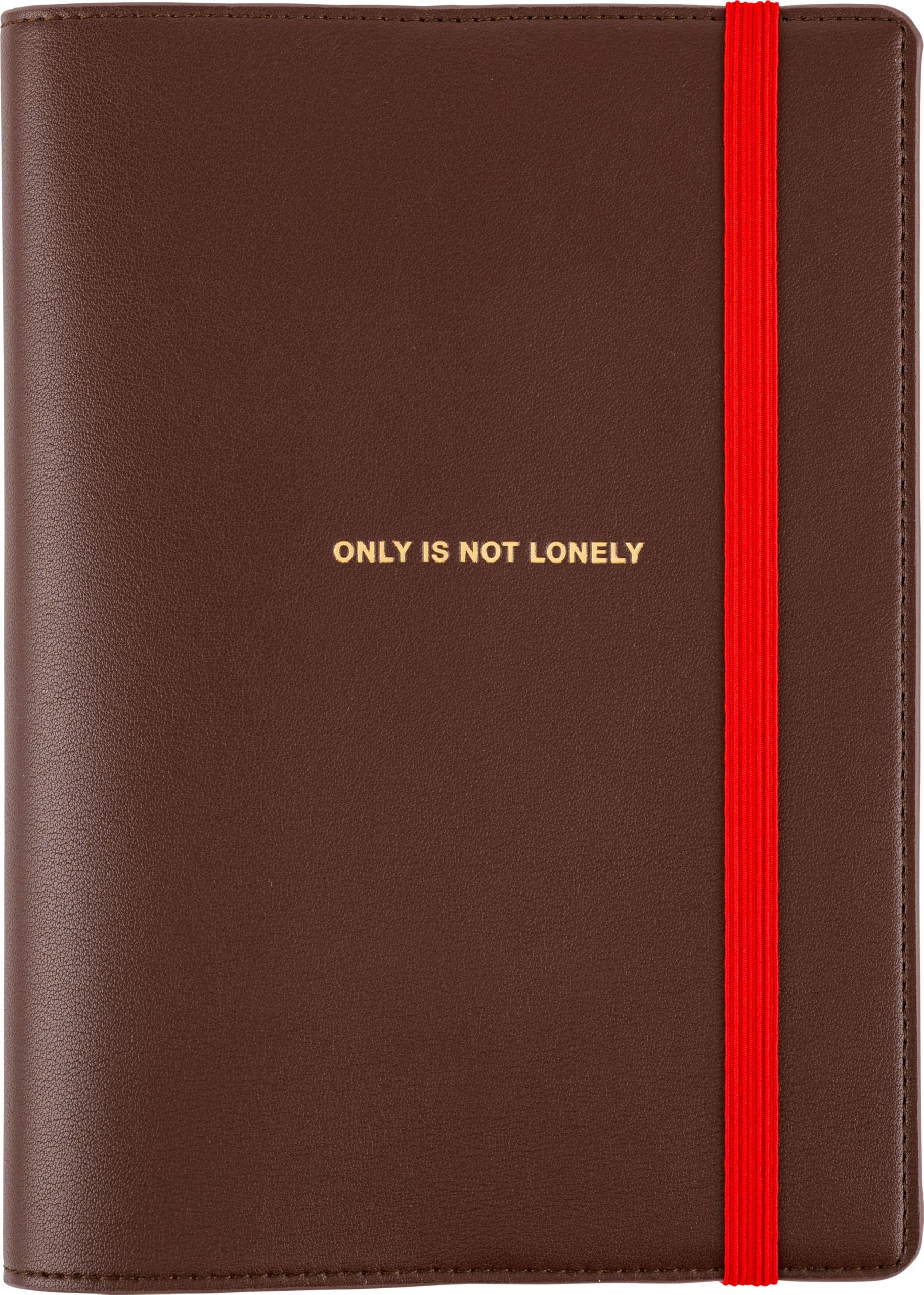 Nearly Daily Notebook, Cousin (A5) Notebook Cover, ONLY IS NOT LONELY (Chocolate) : Office Products