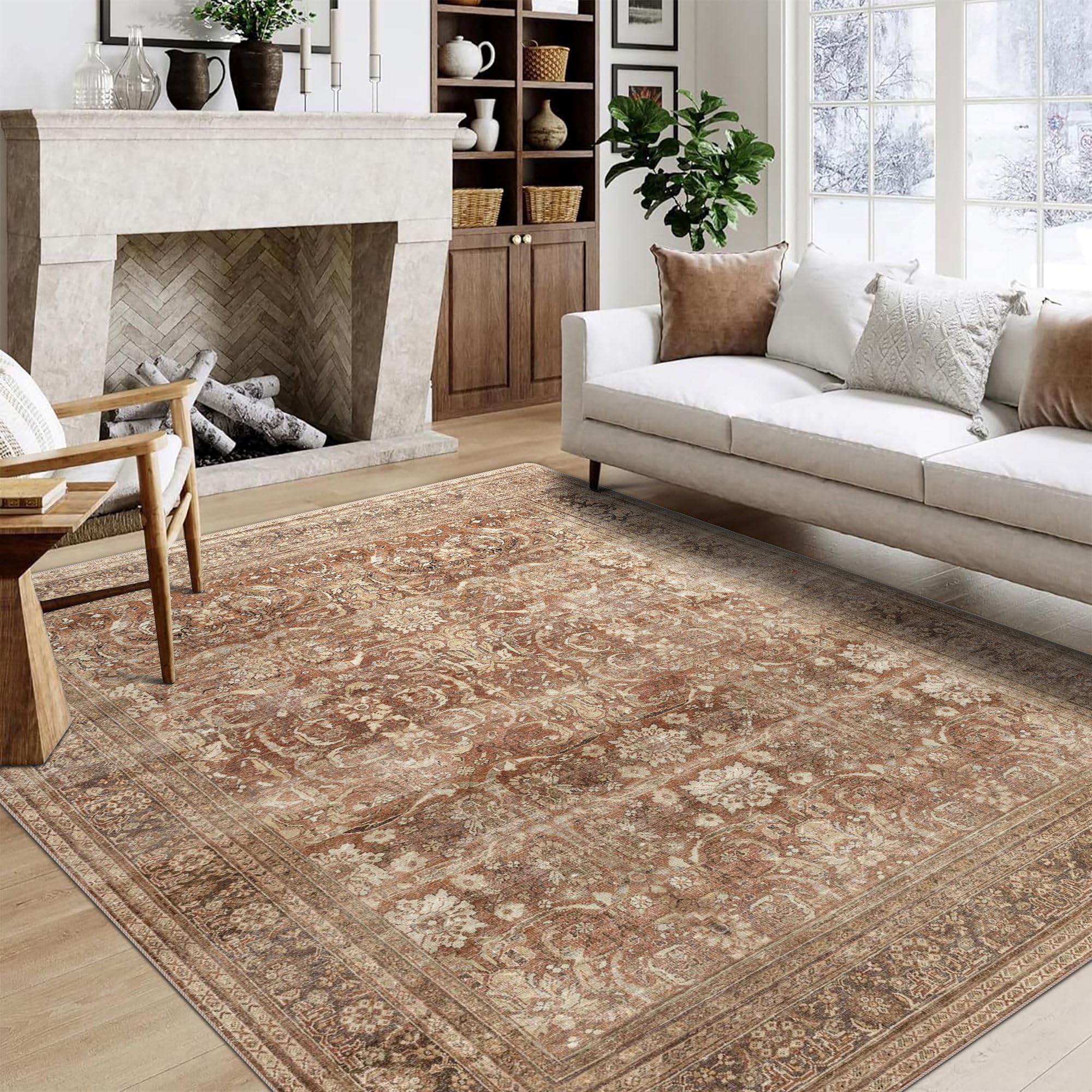 vivorug 3x5 Area Rugs, Stain Resistant Washable Rug for