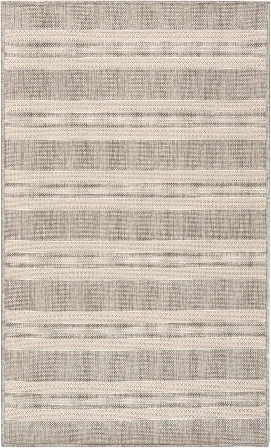 Nourison Home Horizon Indoor/Outdoor Grey 3' x 5' Area Rug - Easy Clean, Non Shedding, Bed Room, Living Room, Dining Room, Kitchen (3' x 5')