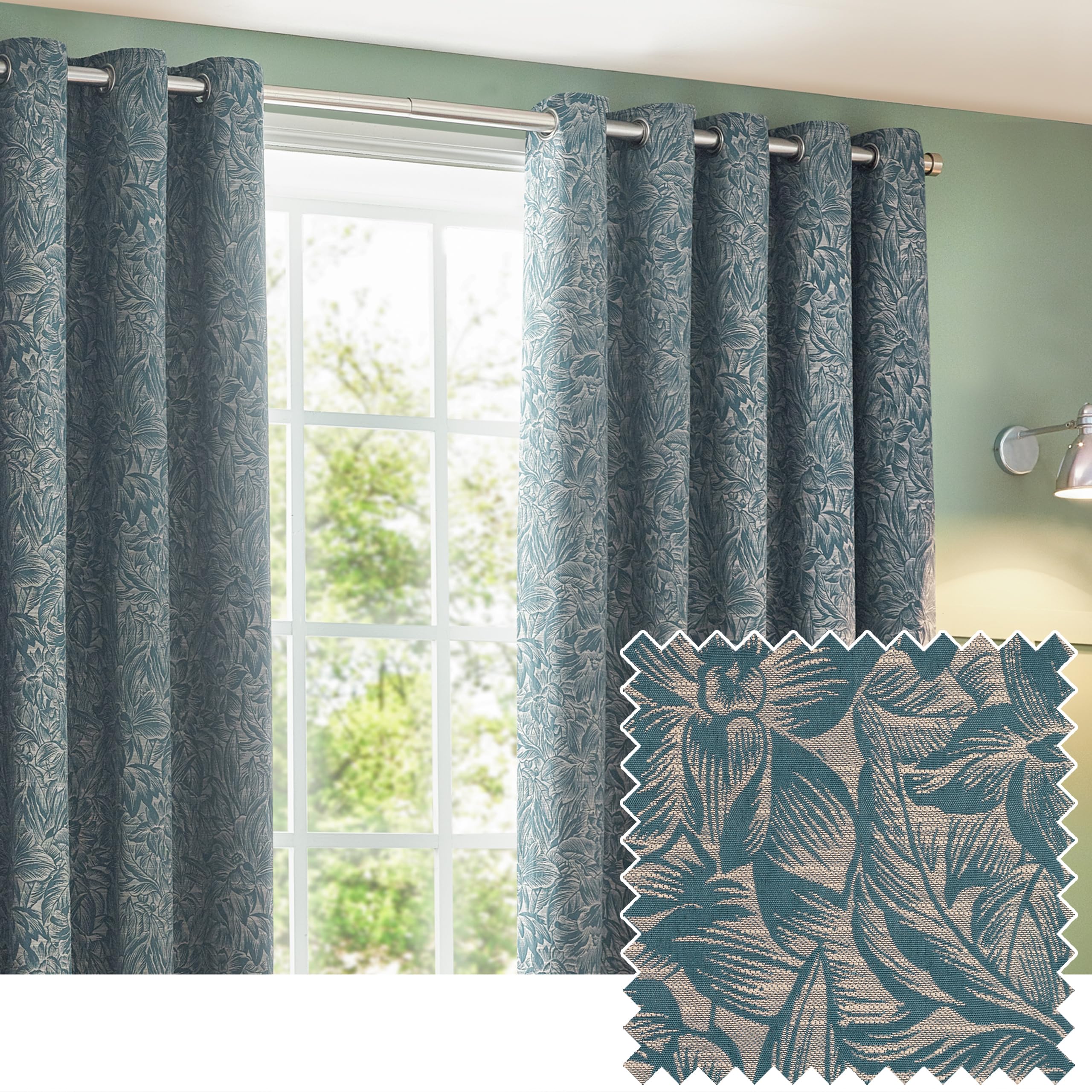 Furn. Wedgewood Wylder Nature Grantley Jacquard Eyelet Curtains