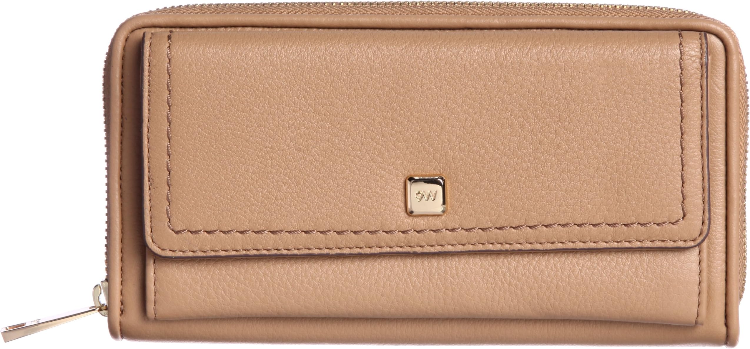 Nine West 9W City Chic Leather Collection Mercer Zip Around Wallet