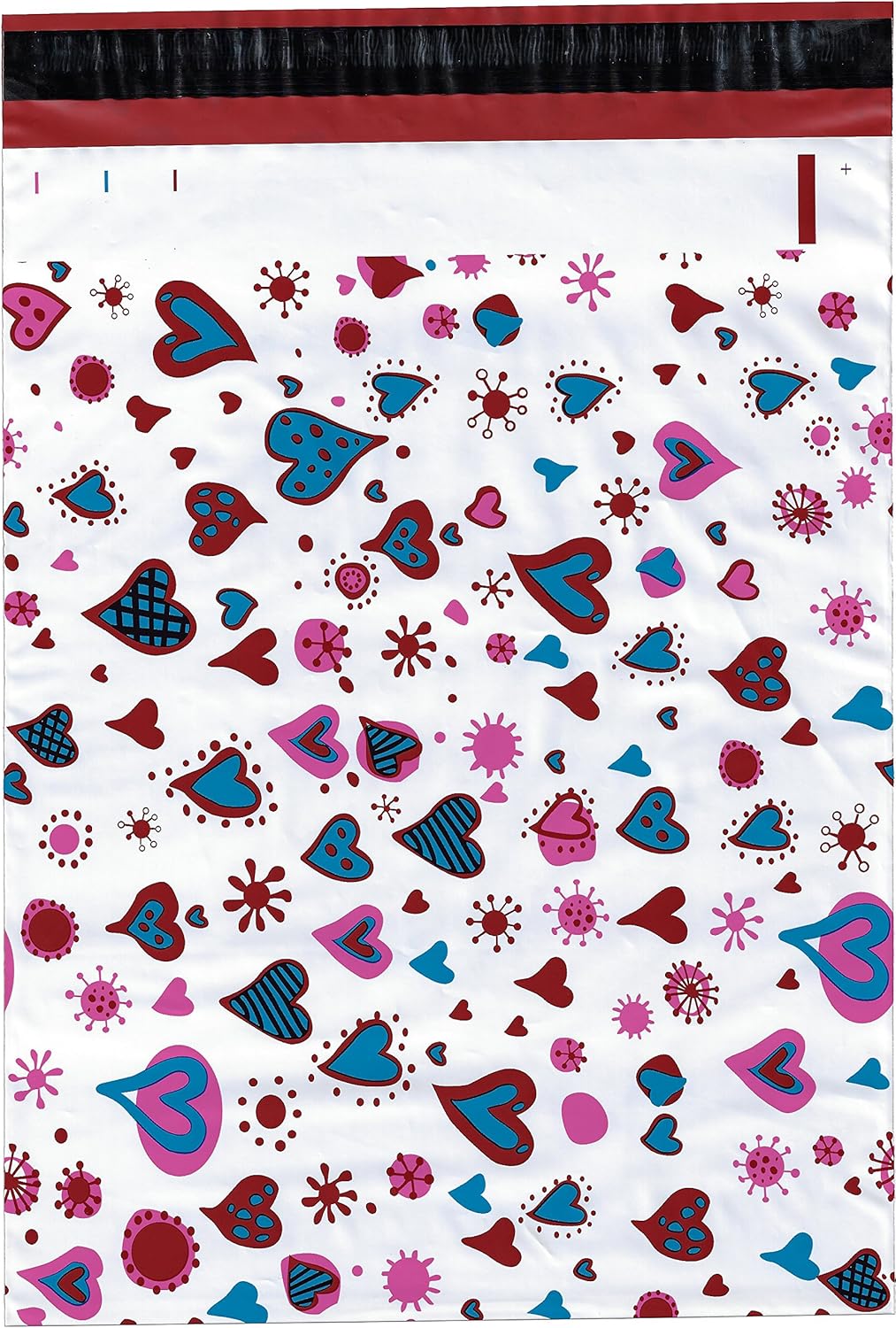 200 Bags, 100 10x13 Purple and 100 10x13 Blue Hearts Poly Shipping Envelope Mailers by ValueMailers