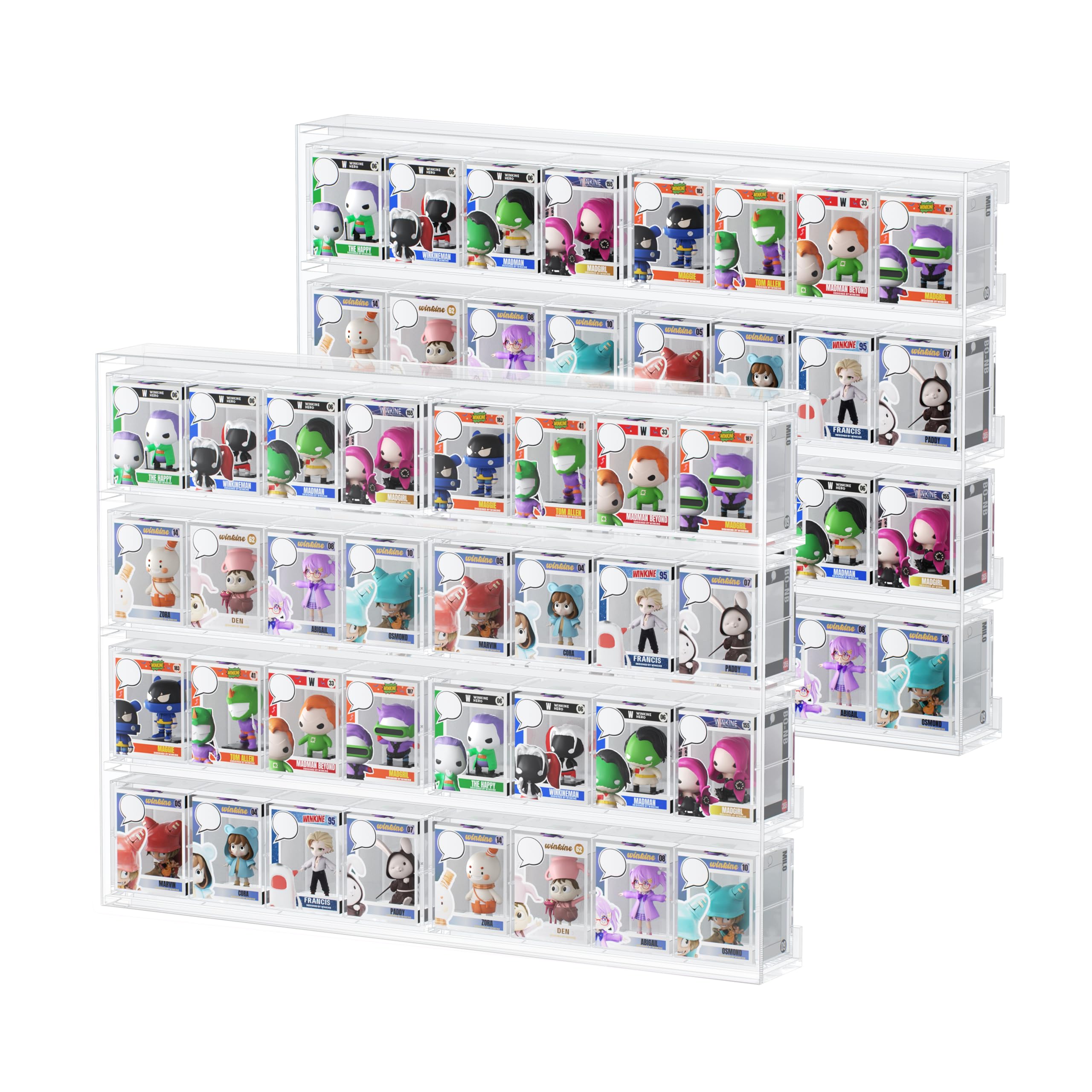 Vitrina De Plexiglás Para Funko Bitty Pop – Estante De 4 Niveles Con Protección Contra Polvo, Ideal Para Exhibir Colecciones De Mini Figuras