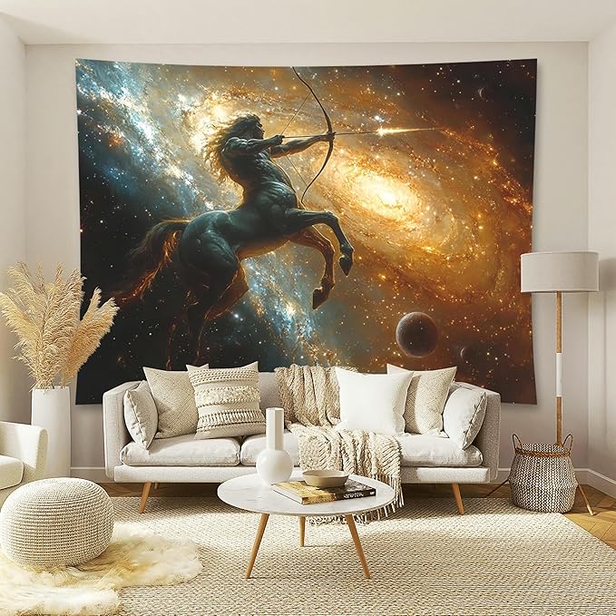 Zhoryengar Constellation Tapestry Perfect for Bedroom Dorm room Living room or office Wall Decor and Ideal for Teenage Boys and Girls who Love the 12 Zodiac Signs 59x51 Inches