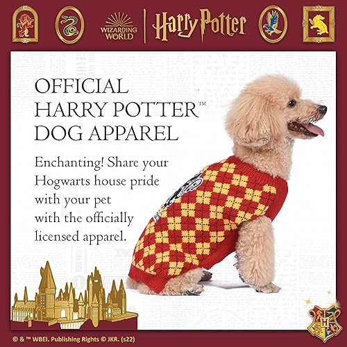 Miniatura 10 de Harry Potter Ravenclaw Suéter para mascotas, talla M, disfraz de Harry Potter mediano para perros, ropa y accesorios de Harry Potter para casas de