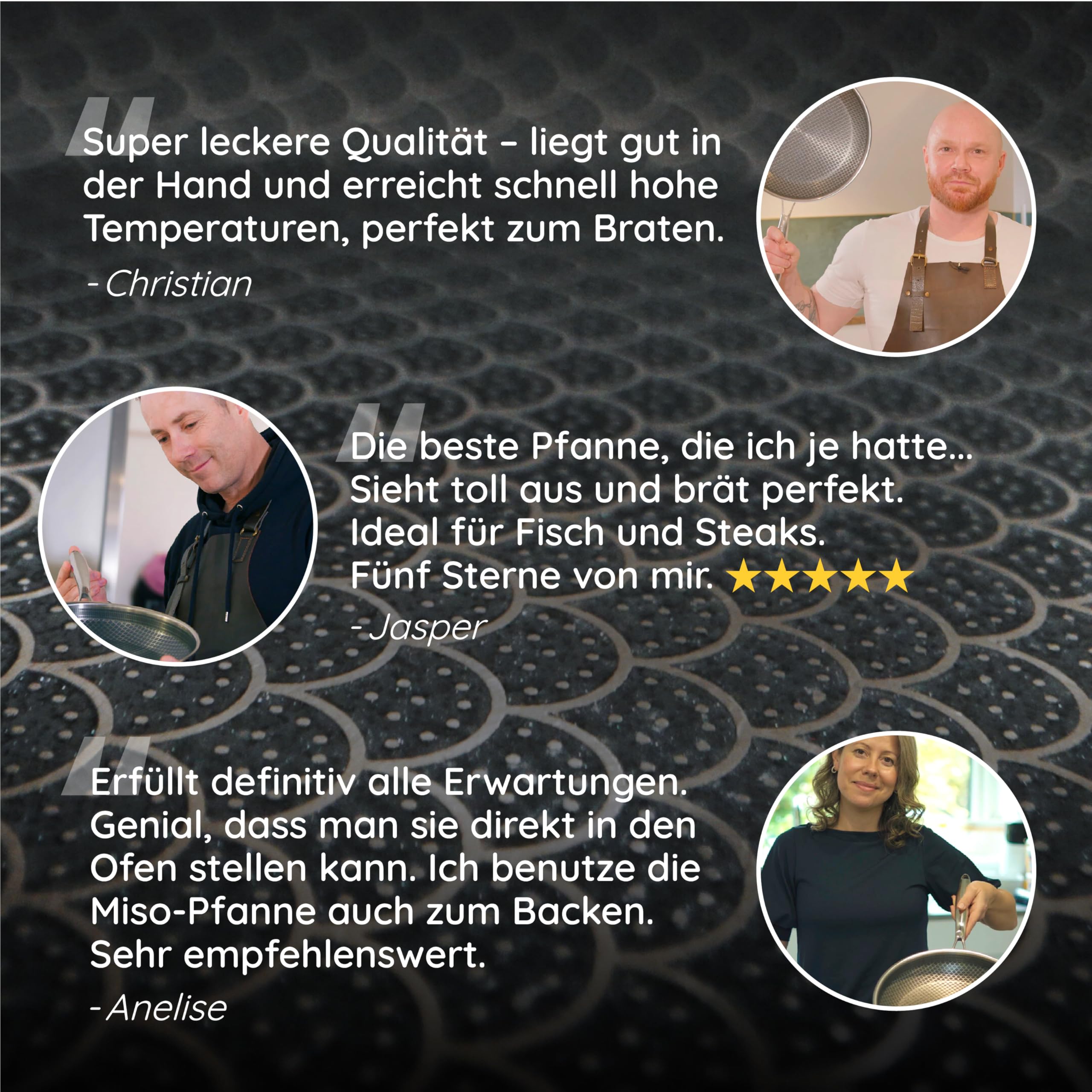 Miso Wokpfanne 30 cm Diamond Dust - Wokpfanne Keramik mit Antihaftbeschichtung, PFAS-frei, Kratzfest durch Diamantpartikel, Spülmaschinenfest, Induktion & Backofenfest bis 300°C