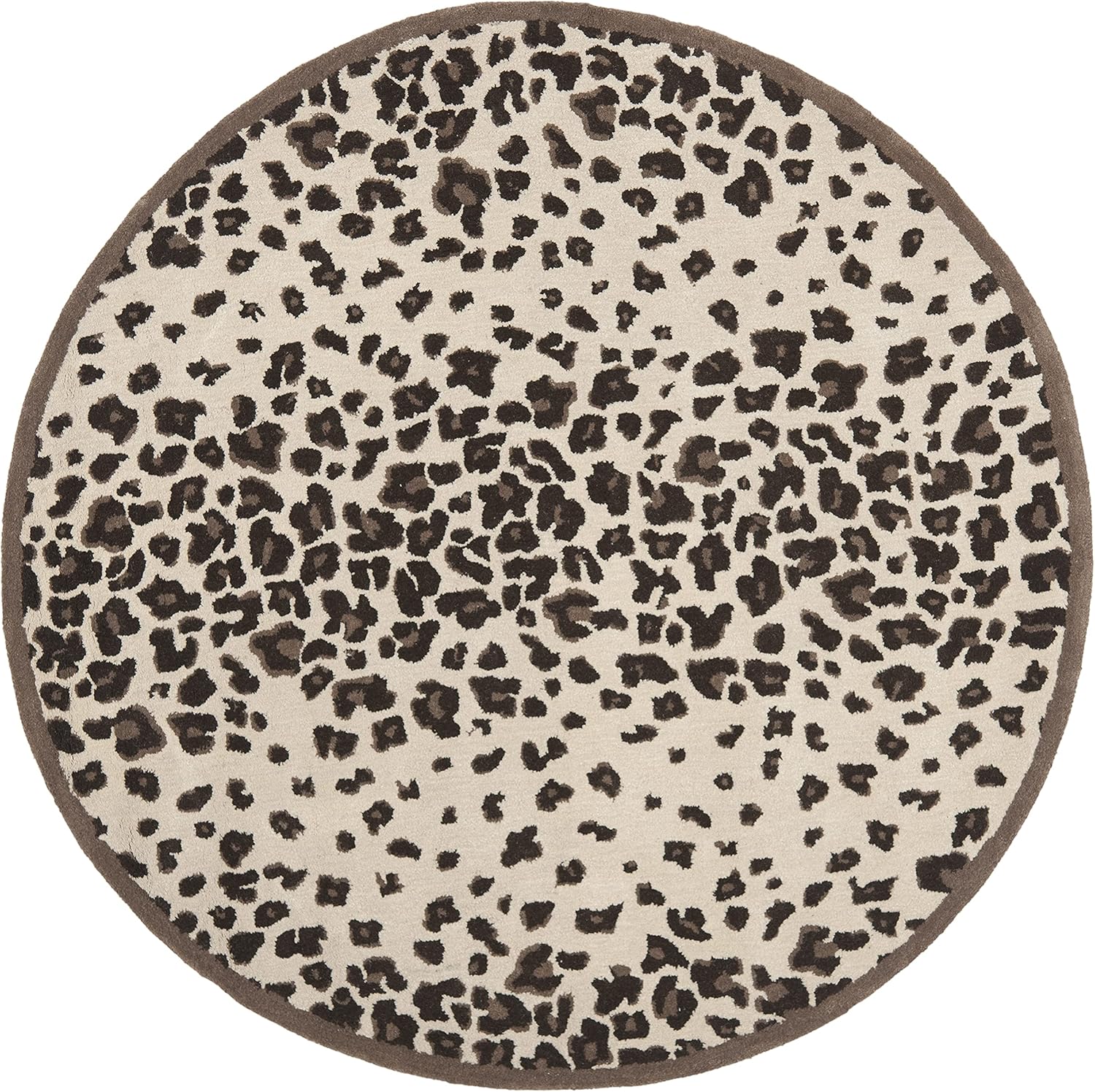 Martha Stewart x SAFAVIEH Area Rug Collection - 6' Round, Sequoia Brown, Handmade Wool & Viscose, Ideal for Living Room, Bedroom, Office, Dining Space (MSR3621C)