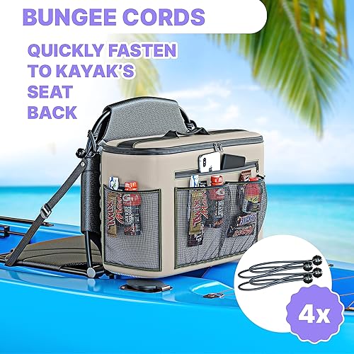 Miniatura 7 de Skywin Enfriador de kayak detrás del asiento, enfriador impermeable para respaldo de asiento de kayak para kayaks, compatible con asientos estilo