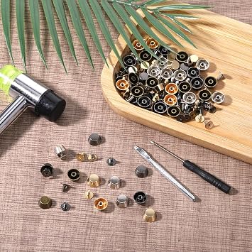 50PCS Purse Feet for Handbags, Screw-Back Metal Studs Rivet, Alloy Flat Head Nailhead Purse Hardware for Bag Making Leather Craft DIY Bag Protection Accessories