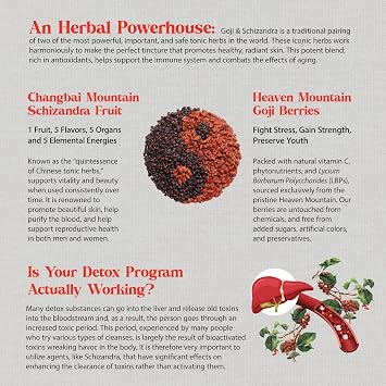 Dragon Herbs Goji Berry & Schizandra Drops Triple Extractions for Eye, Skin, Lung & Healthy Aging Support, Beauty Tonic Super Potency Fast Acting 2 fl oz, 60 mL Tincture Supplement
