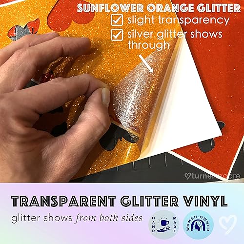 Miniatura 5 de Adhesivo de vinilo dorado antiguo con purpurina de 12 x 12 pulgadas, paquete de 5 hojas de vinilo transparente con purpurina para Cricut,