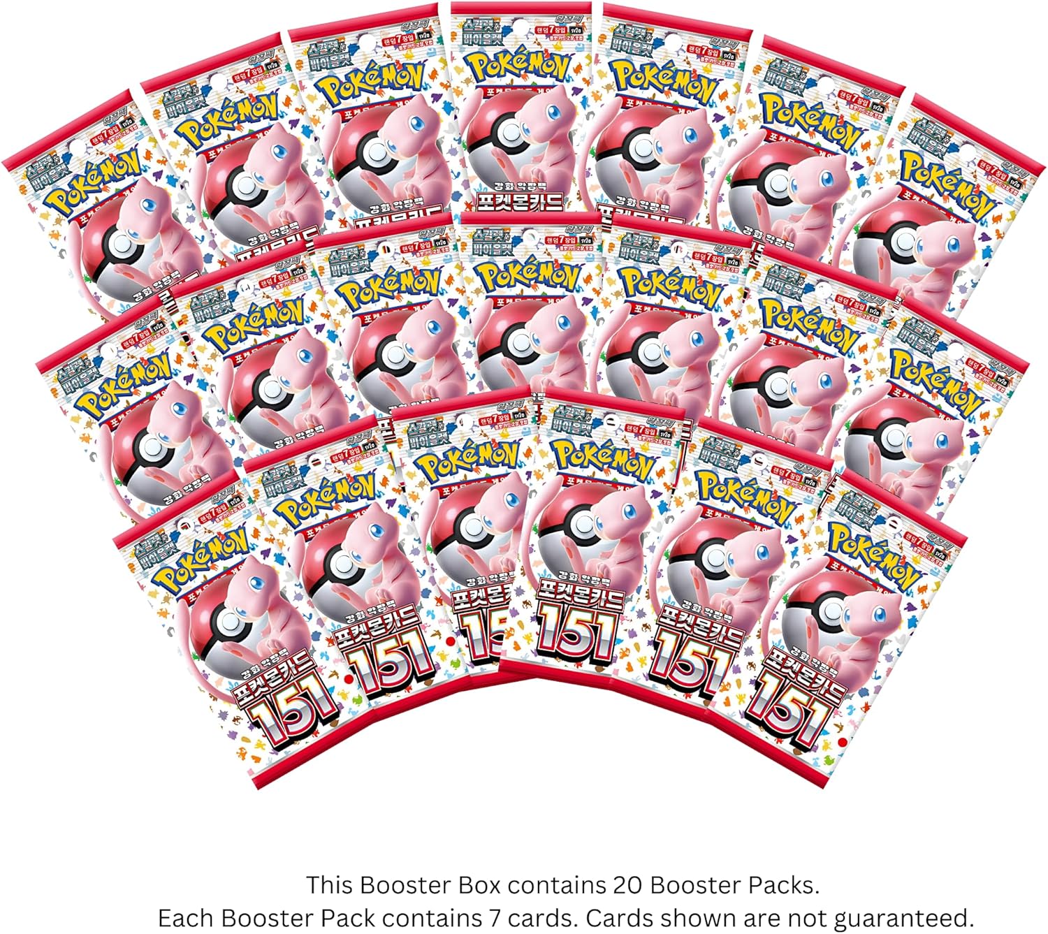 Korean 151 Pokémon Booster Box | 20 x Korean 151 Pokemon Booster Box | 20 x 151 Pokemon Card Packs | Pokemon TCG Pack | TCYM Authenticated |