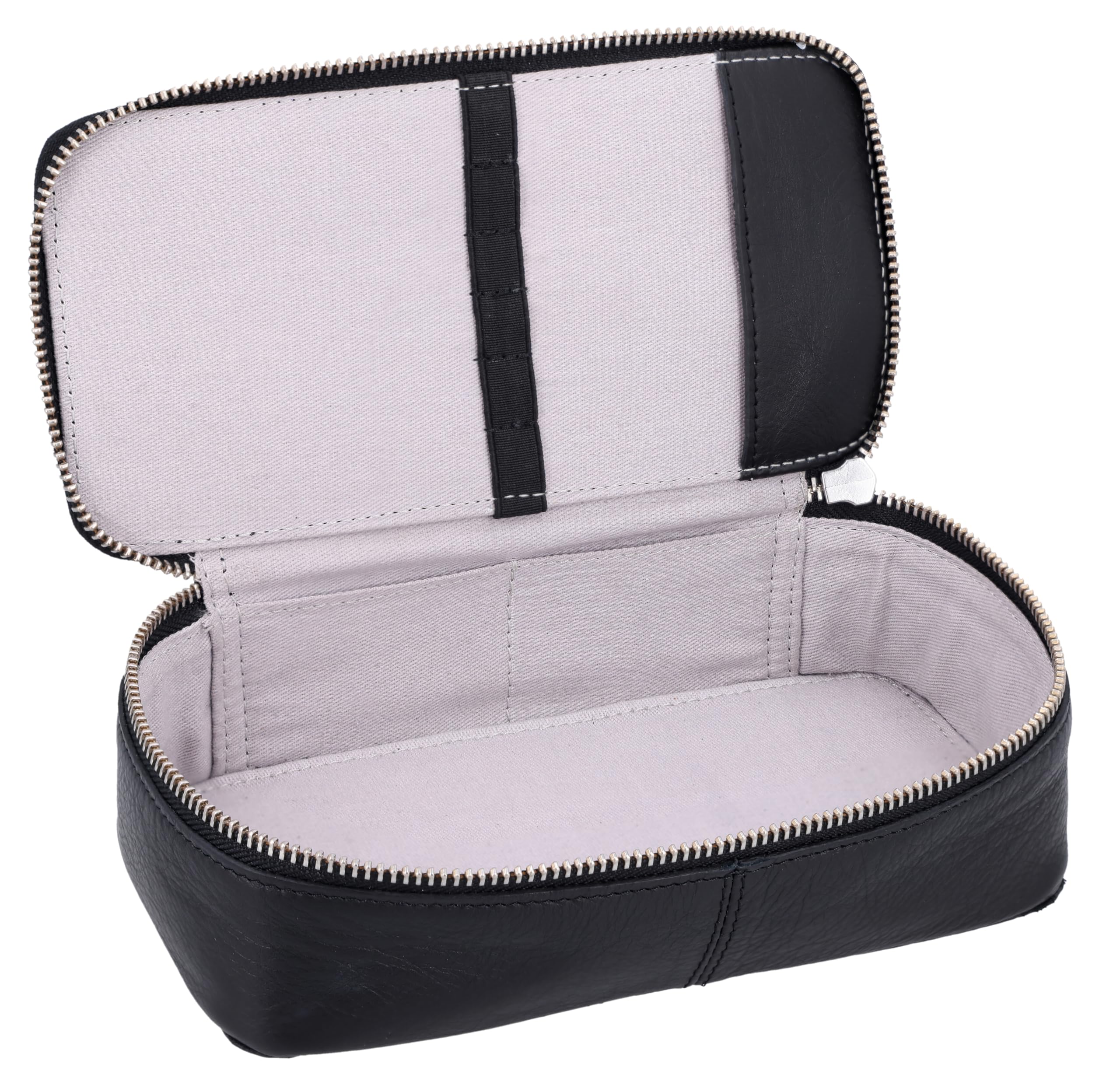 Gusti Leder Stricktasche Daline - Häkeletui Federmappe Utensilien Etui Damen Herren Schwarz Leder