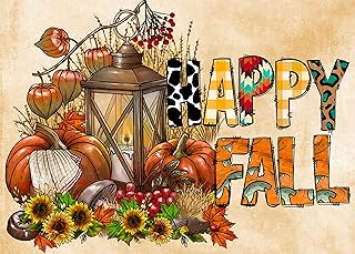 Happy Fall Diamond Art Painting Kits for Adults - Pumpkin Full Drill Diamond Dots Paintings for Beginners, Round 5D Paint with Diamonds Pictures Gem Art Painting Kits DIY Adult Crafts Kits 12x16inch