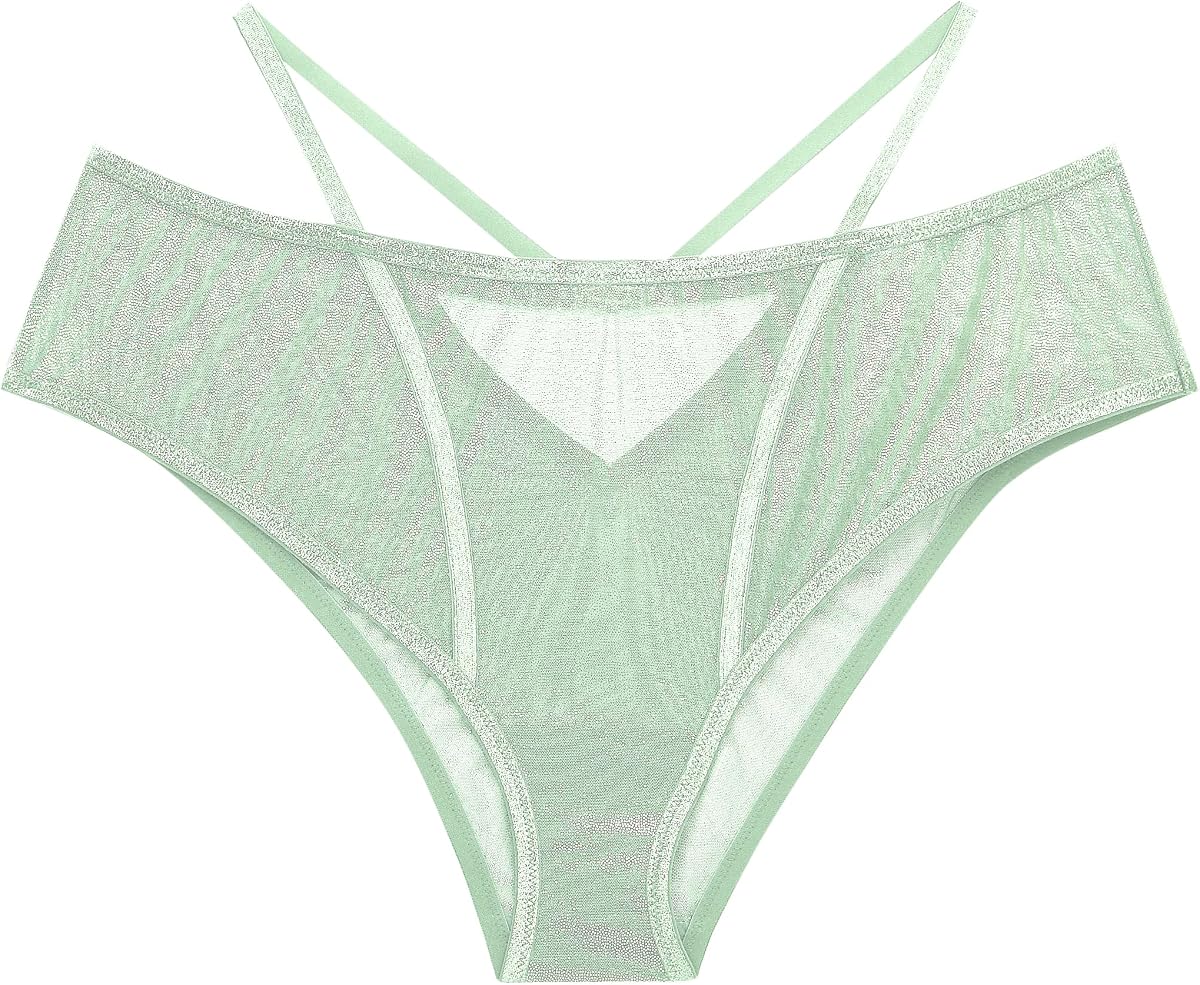 Womens Going Platinum Mesh Cheeky Panty