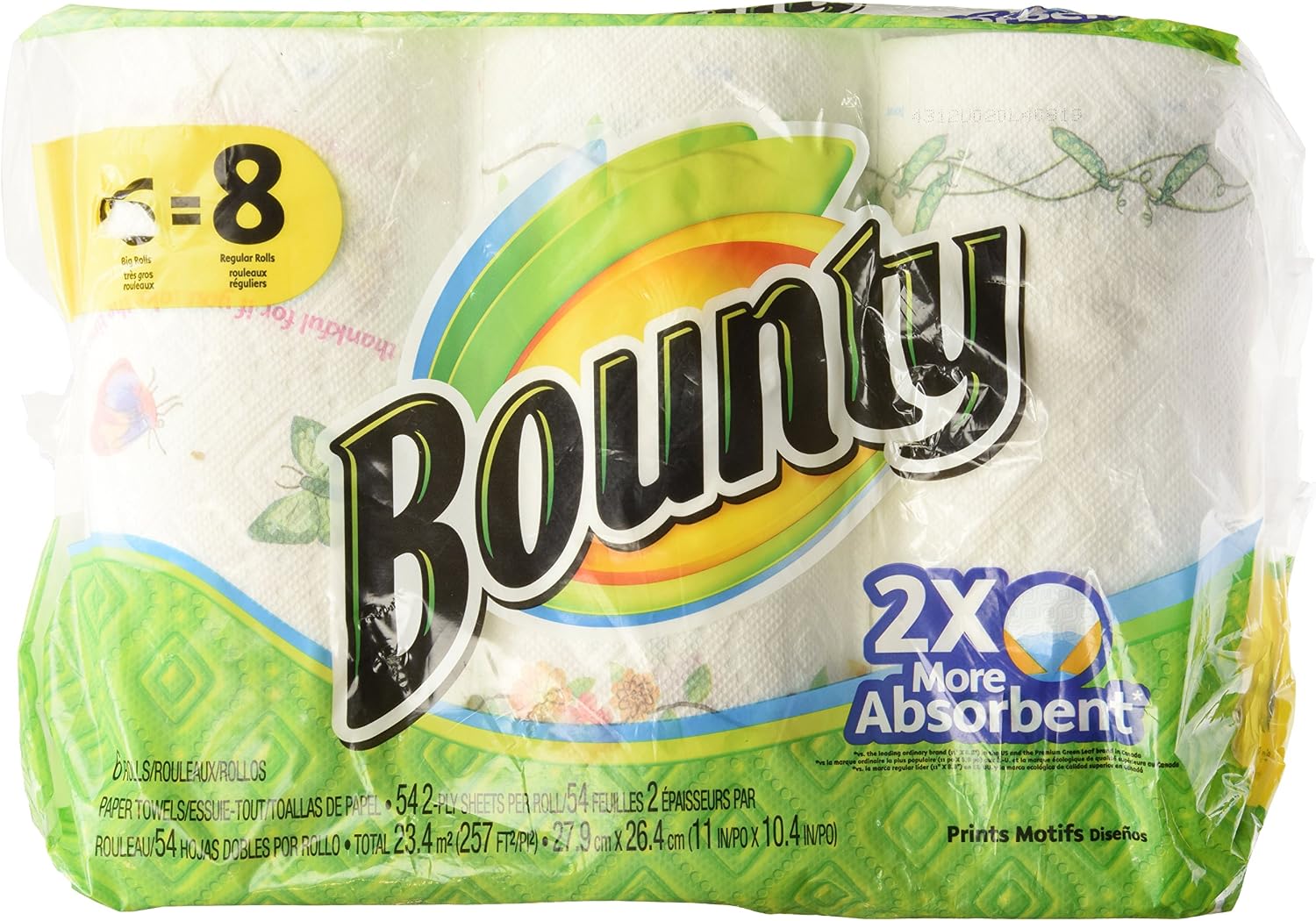 Bounty Big Roll Paper Towels, Prints, 6 Count
