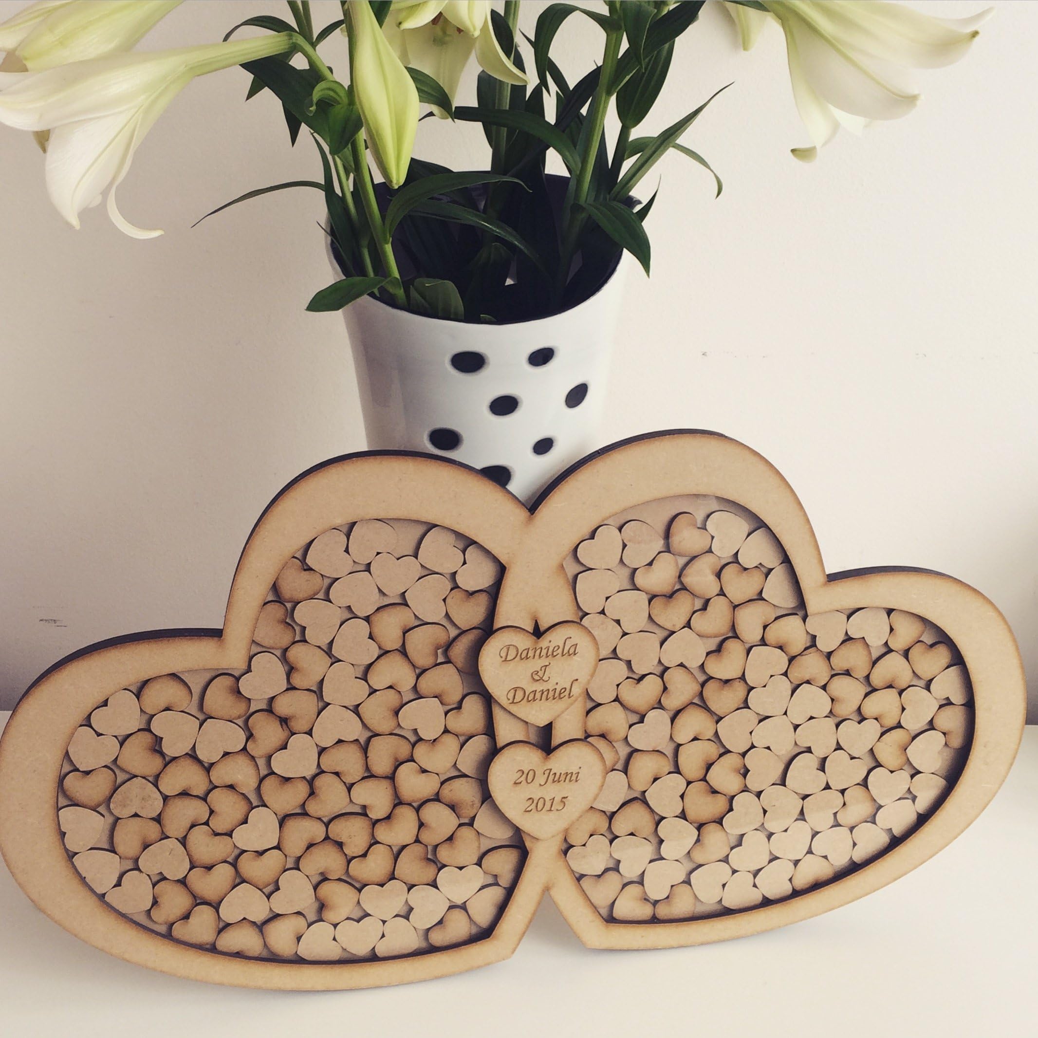 Wooden Guestbook, Drop Box Guest Book