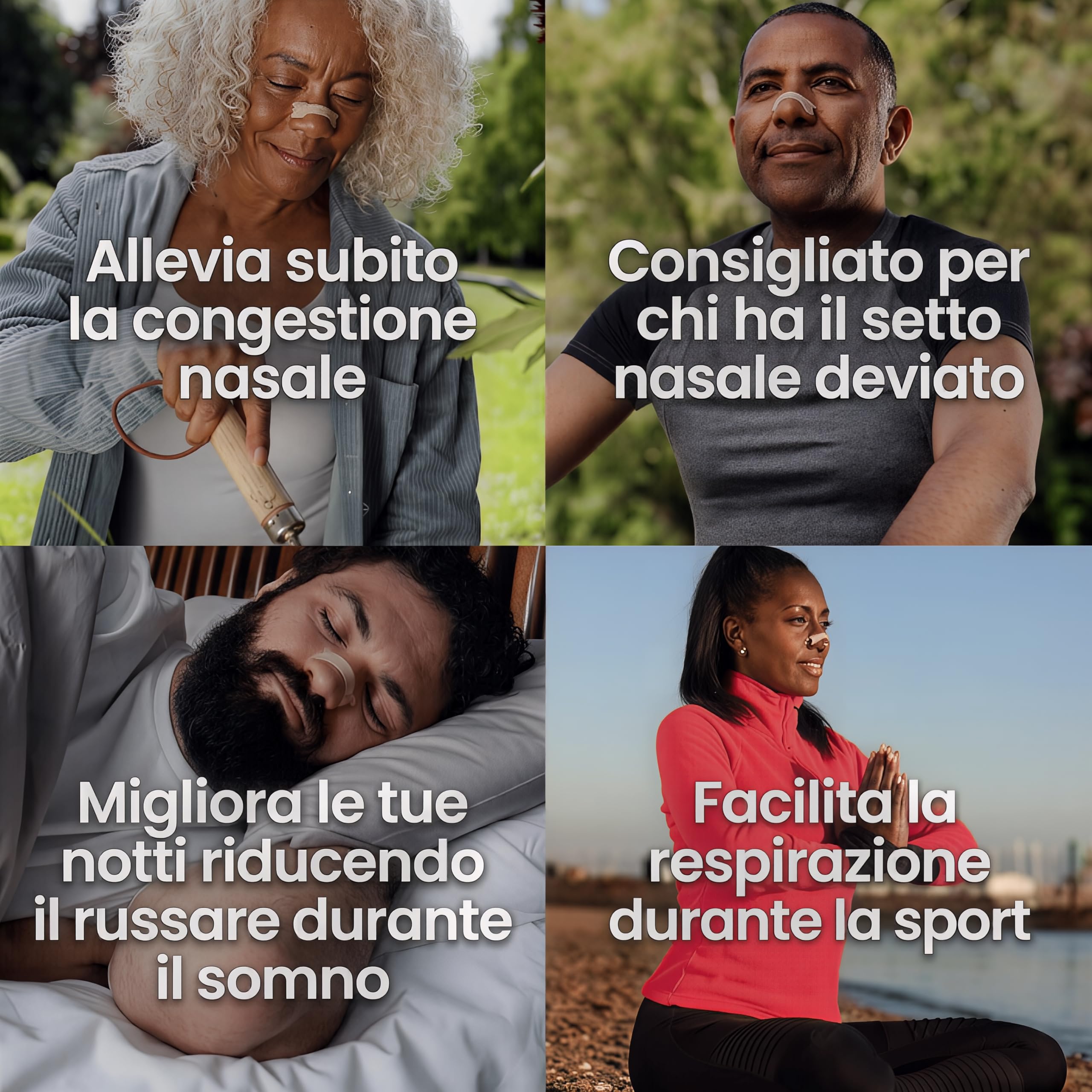 Breathe Right Cerottini Nasali Classici Extra Forti Strisce Nasali Ultra-Resistenti 10 Pezzi