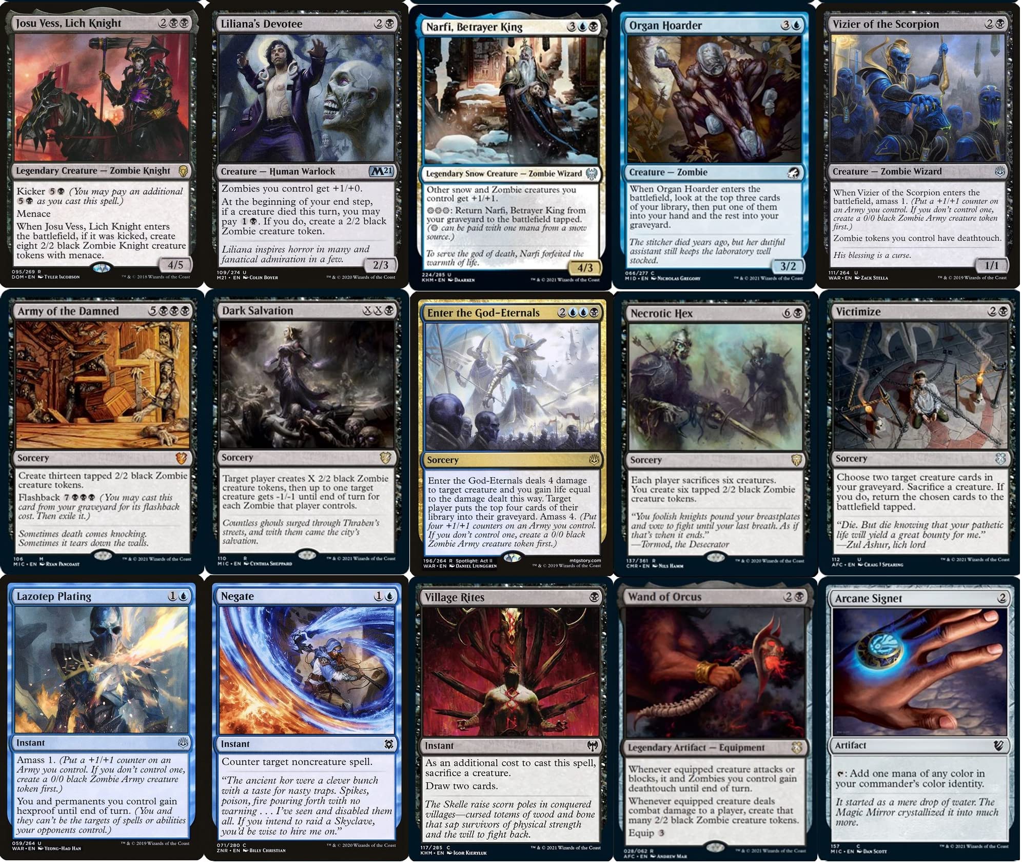 Amazon.com: Elite Zombie Commander Deck - The Scarab God - Dimir - Black  Blue - EDH - 100 Card - Custom Magic The Gathering Deck