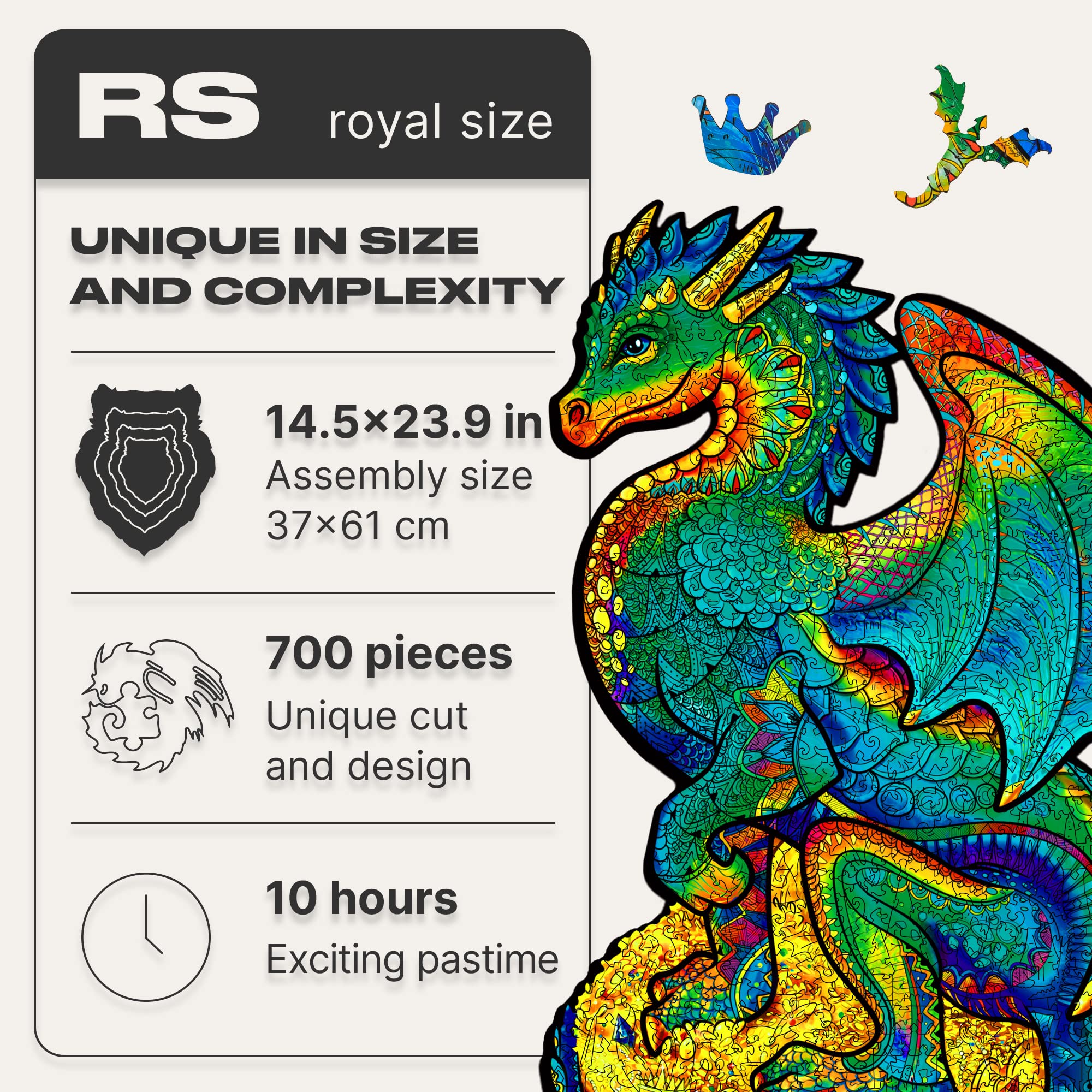 Amazon.co.jp: UNIDRAGON Animal Series Wooden Puzzle, 