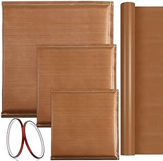 3 Sizes Pressing Pillow for Heat Press with 1 Heat Press Transfer Paper and 2 Roll of Tape Heat Press Pillow Bundle for Ironing T-Shirts and Screen Print (Coffee)