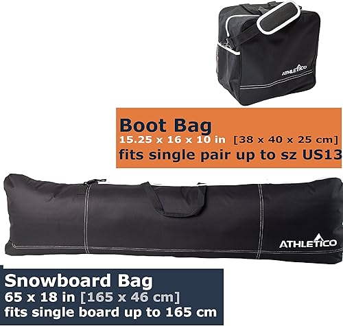 Miniatura 2 de Athletico Combo de dos piezas para snowboard y botas Almacena y transporta snowboard hasta 65.0 in y botas hasta la talla 13 Incluye 1 bolsa