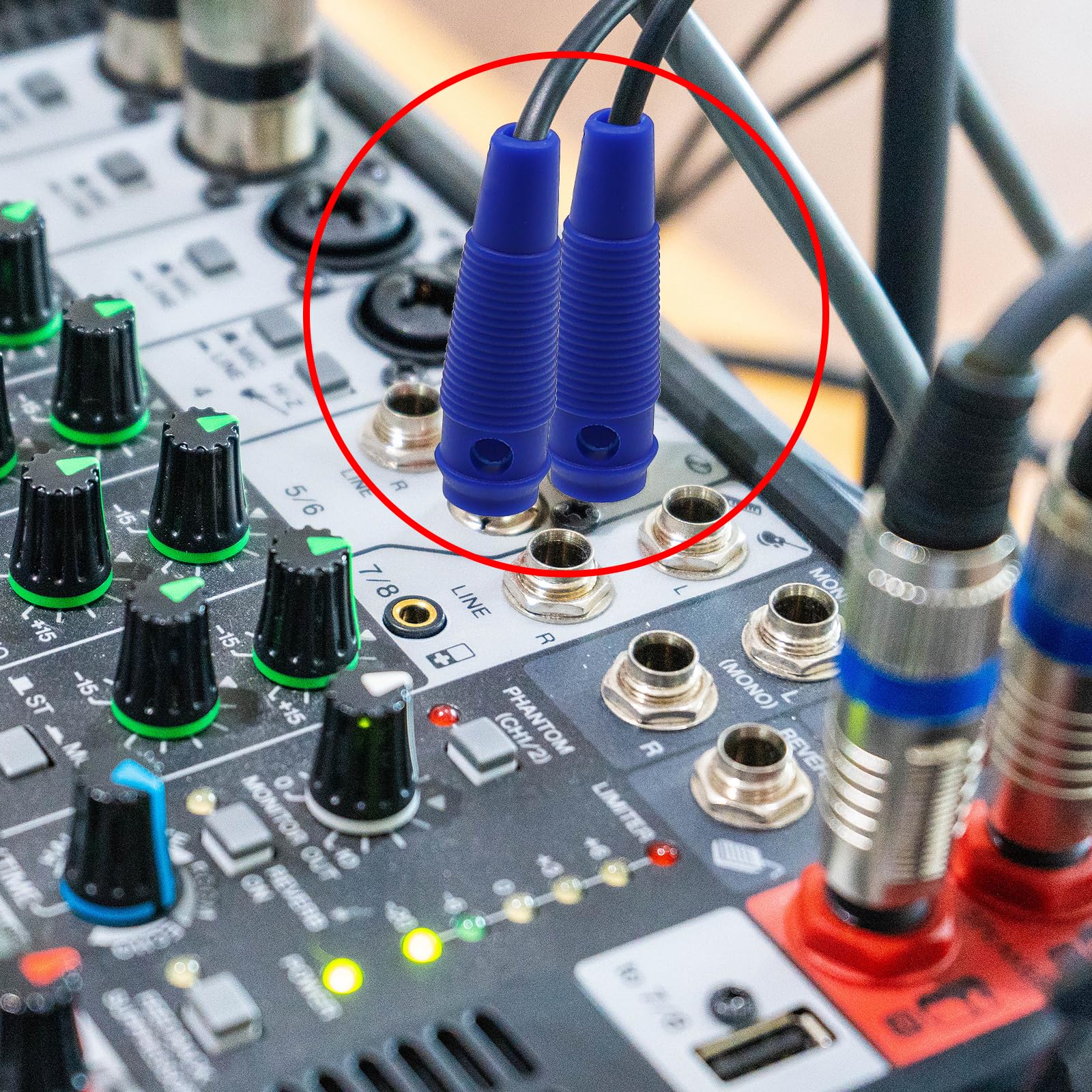 Connettori Banana 4mm:16 Pezzi Banana Plugs 20A Connettori a Banana 4 mm Connettore per Hifi Sistemi Stereo Cavi Altoparlanti Amplificatori Ricevitori AV Amplificatori di Potenza(Blu Giallo)