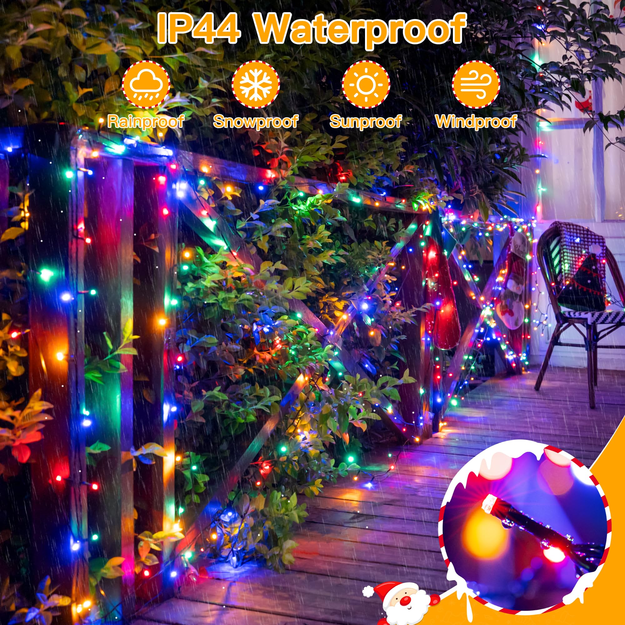 Hopexy Fairy Lights Outdoor, 20m 200 LEDs Waterproof Fairy Lights Plug in - Image 3