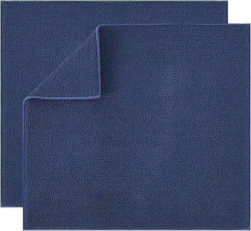LUCKISS Tapete de microfibra reversible para secar platos, paquete de 2 almohadillas de secado súper absorbentes, tapete escurridor de platos para