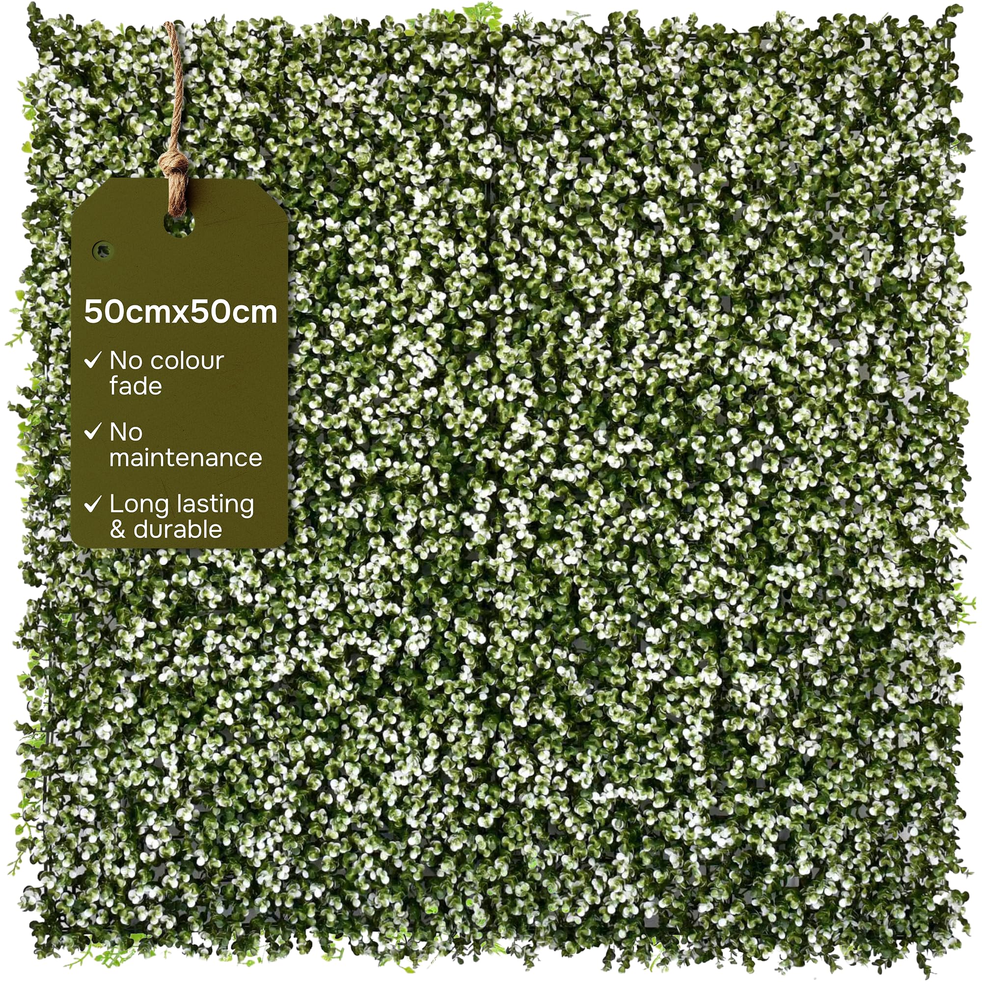 Artificial Plant Wall Panels 50×50 cm – Indoor & Outdoor Artificial Hedge